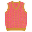 Comprar Chaleco Taurino rosa de punto con cuello pico La Flamenca de Borgoña Bandera España