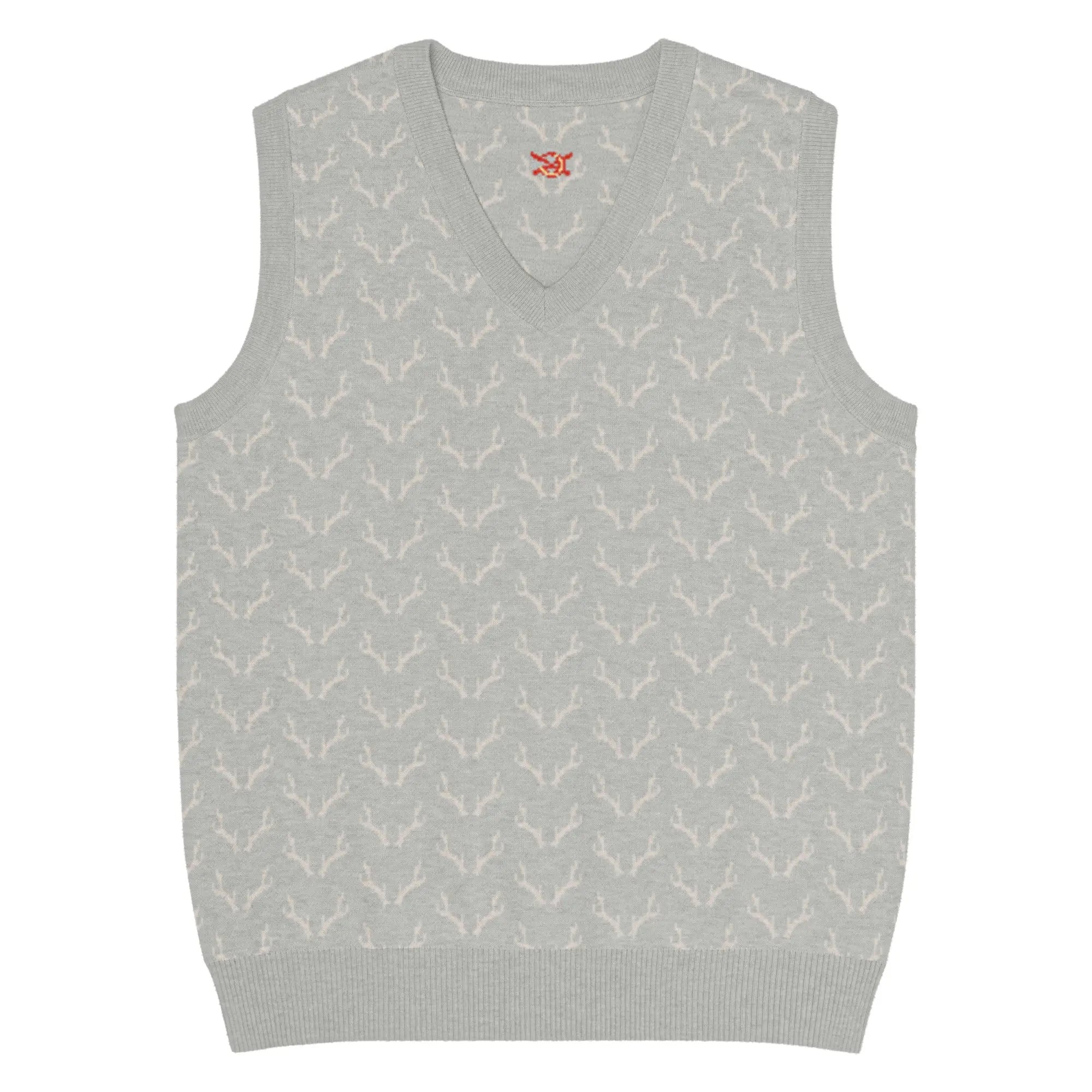 Comprar Chaleco de Cazador venao de punto con cuello pico Bandera España La Flamenca de Borgoña Patricia Muñoz VOX