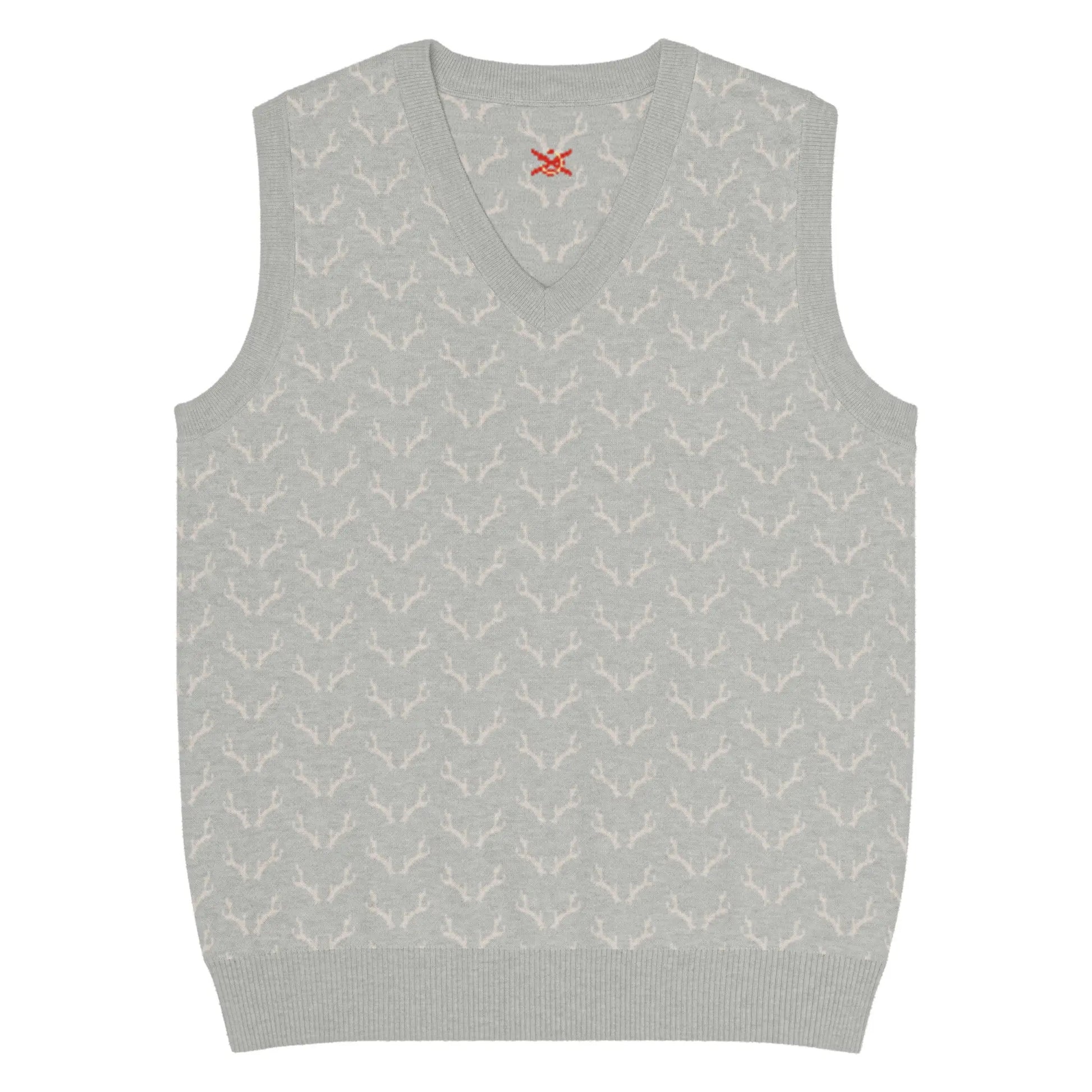 Comprar Chaleco de Cazador venao de punto con cuello pico Bandera España La Flamenca de Borgoña Patricia Muñoz VOX