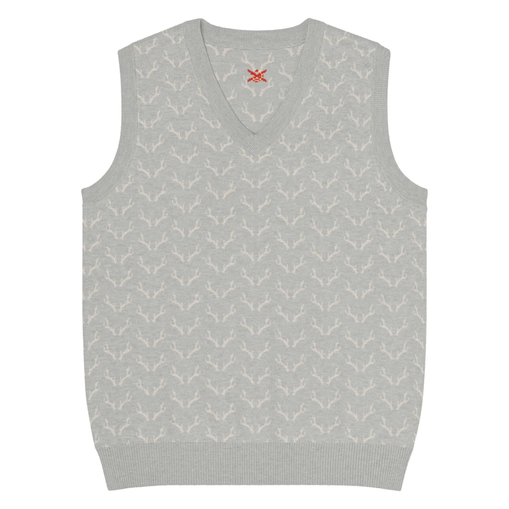 Comprar Chaleco de Cazador venao de punto con cuello pico Bandera España La Flamenca de Borgoña Patricia Muñoz VOX