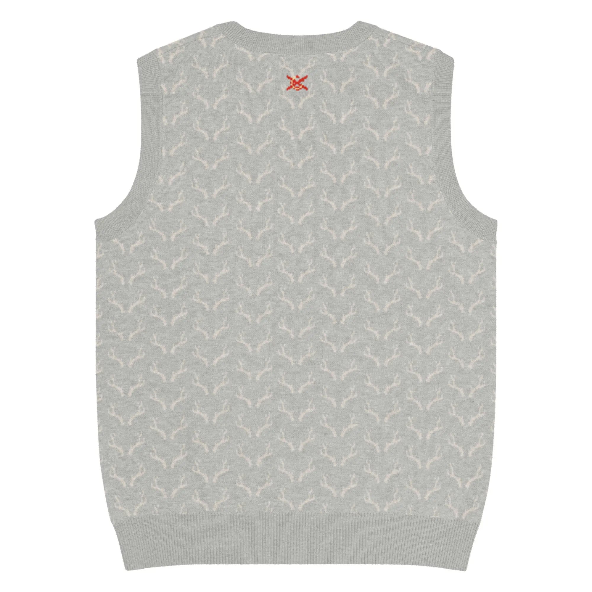 Comprar Chaleco de Cazador venao de punto con cuello pico Bandera España La Flamenca de Borgoña Patricia Muñoz VOX