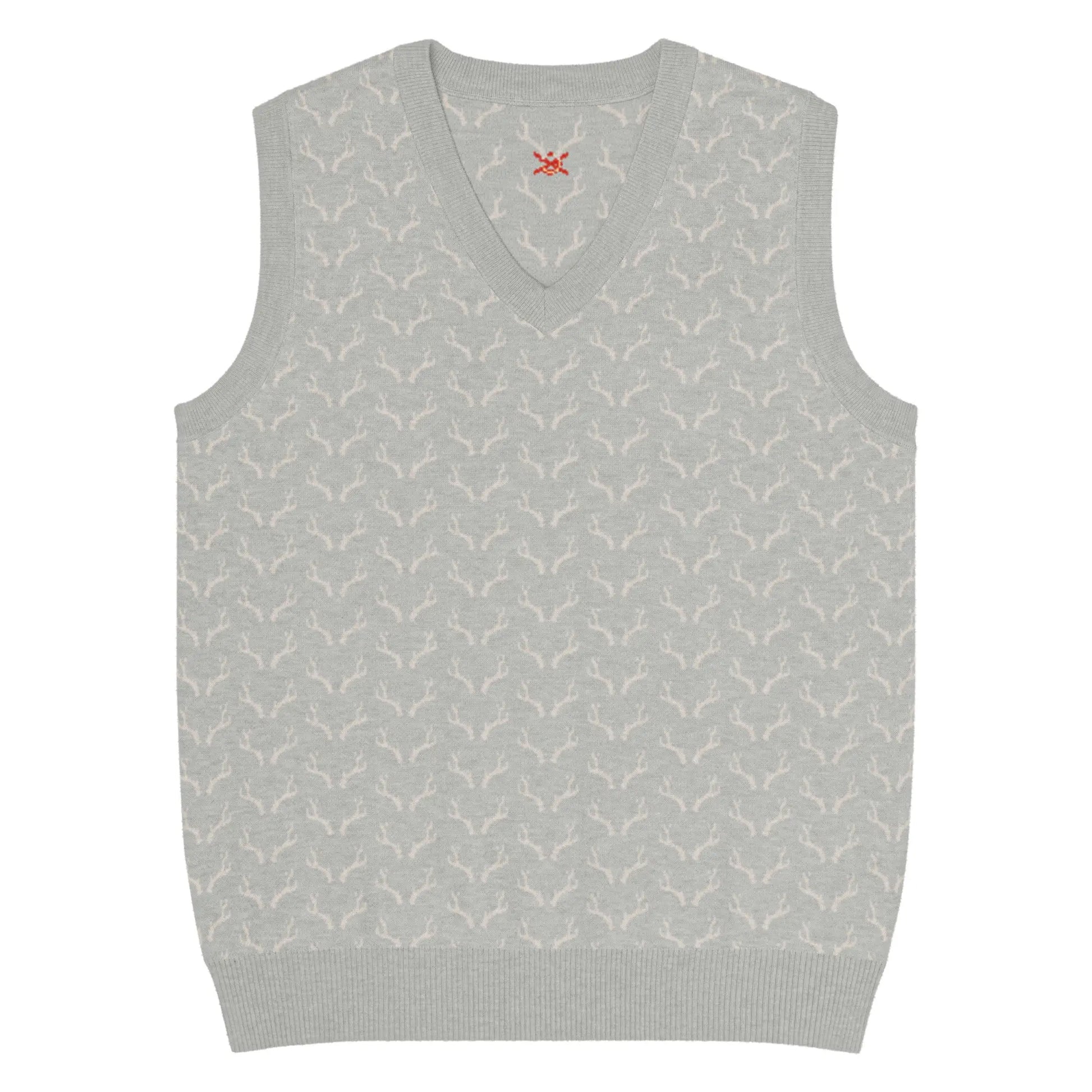 Comprar Chaleco de Cazador venao de punto con cuello pico Bandera España La Flamenca de Borgoña Patricia Muñoz VOX