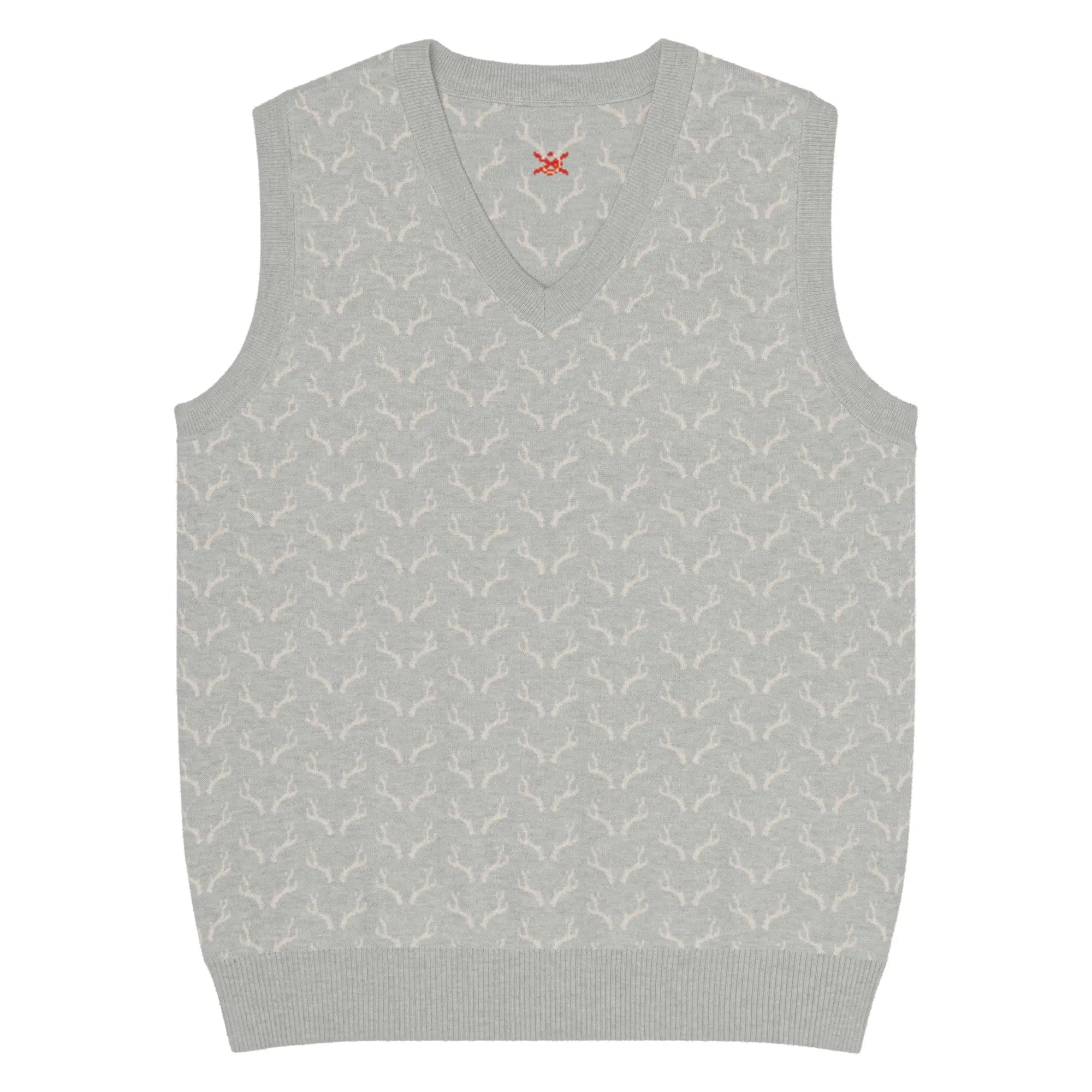 Comprar Chaleco de Cazador venao de punto con cuello pico Bandera España La Flamenca de Borgoña Patricia Muñoz VOX