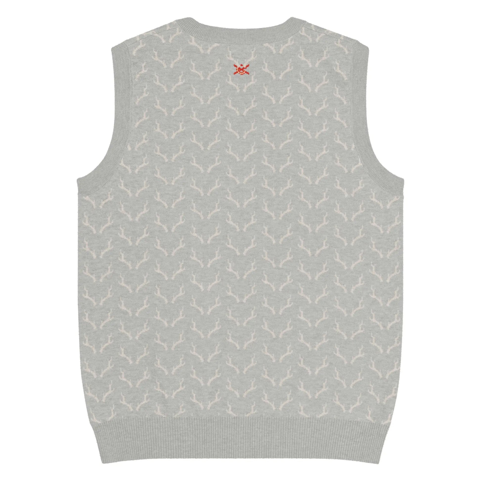 Comprar Chaleco de Cazador venao de punto con cuello pico Bandera España La Flamenca de Borgoña Patricia Muñoz VOX