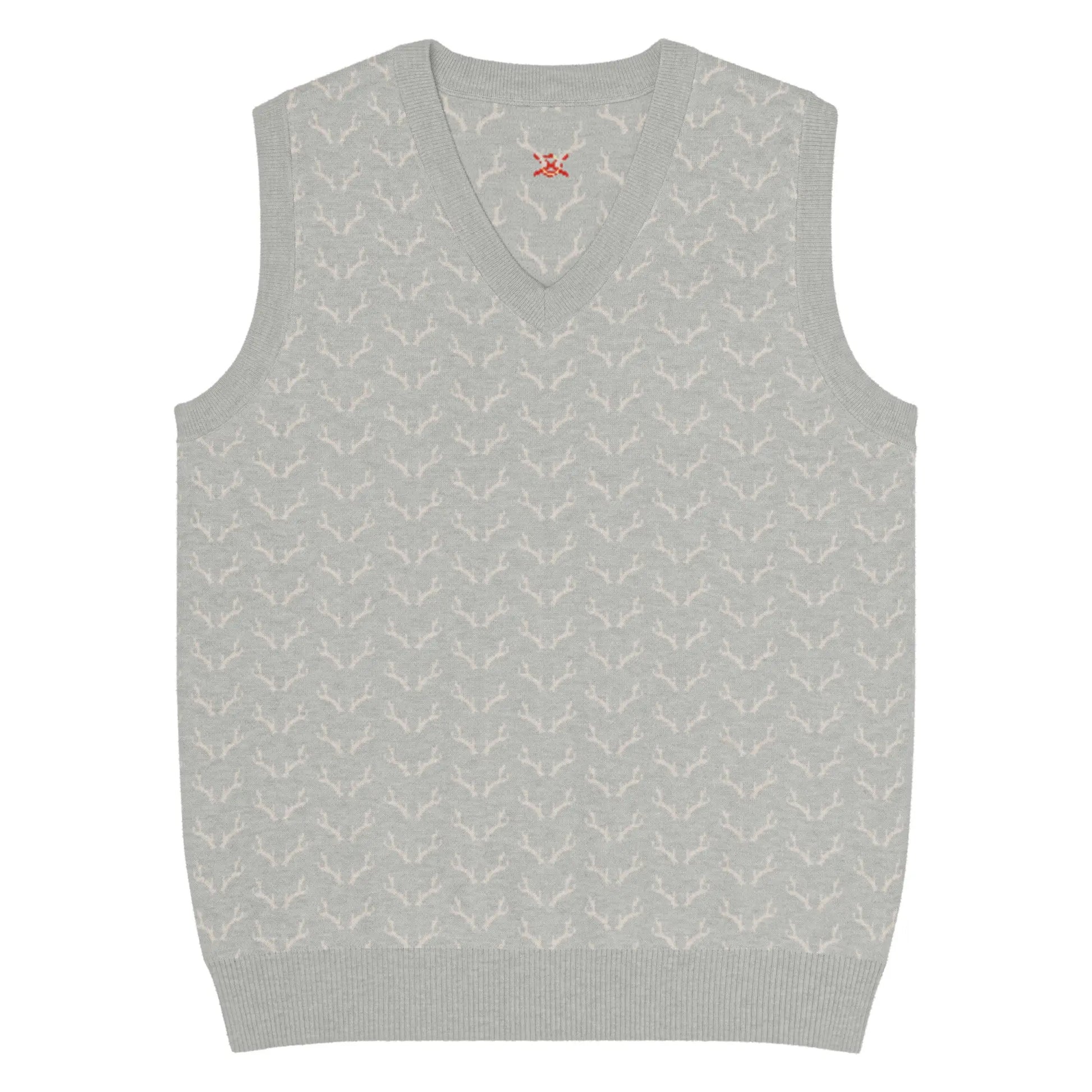 Comprar Chaleco de Cazador venao de punto con cuello pico Bandera España La Flamenca de Borgoña Patricia Muñoz VOX