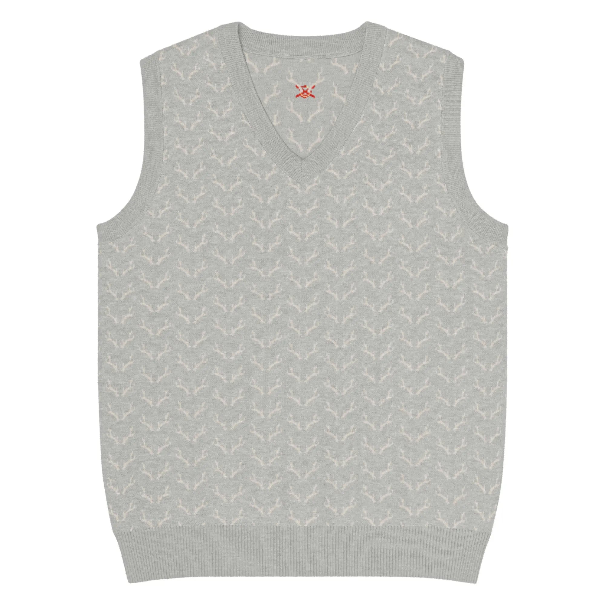 Comprar Chaleco de Cazador venao de punto con cuello pico Bandera España La Flamenca de Borgoña Patricia Muñoz VOX