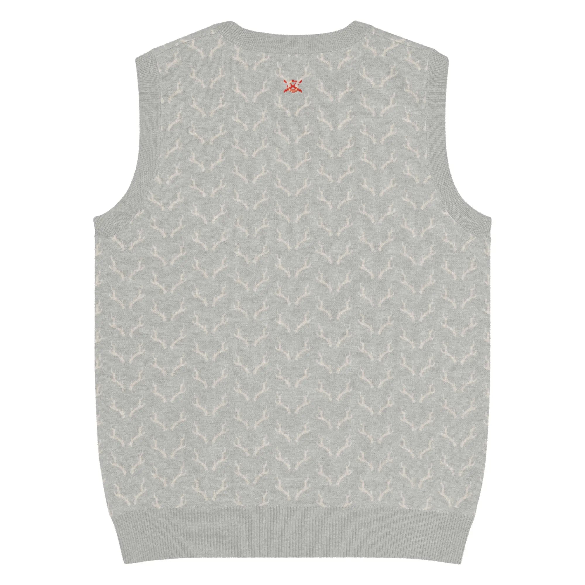 Comprar Chaleco de Cazador venao de punto con cuello pico Bandera España La Flamenca de Borgoña Patricia Muñoz VOX