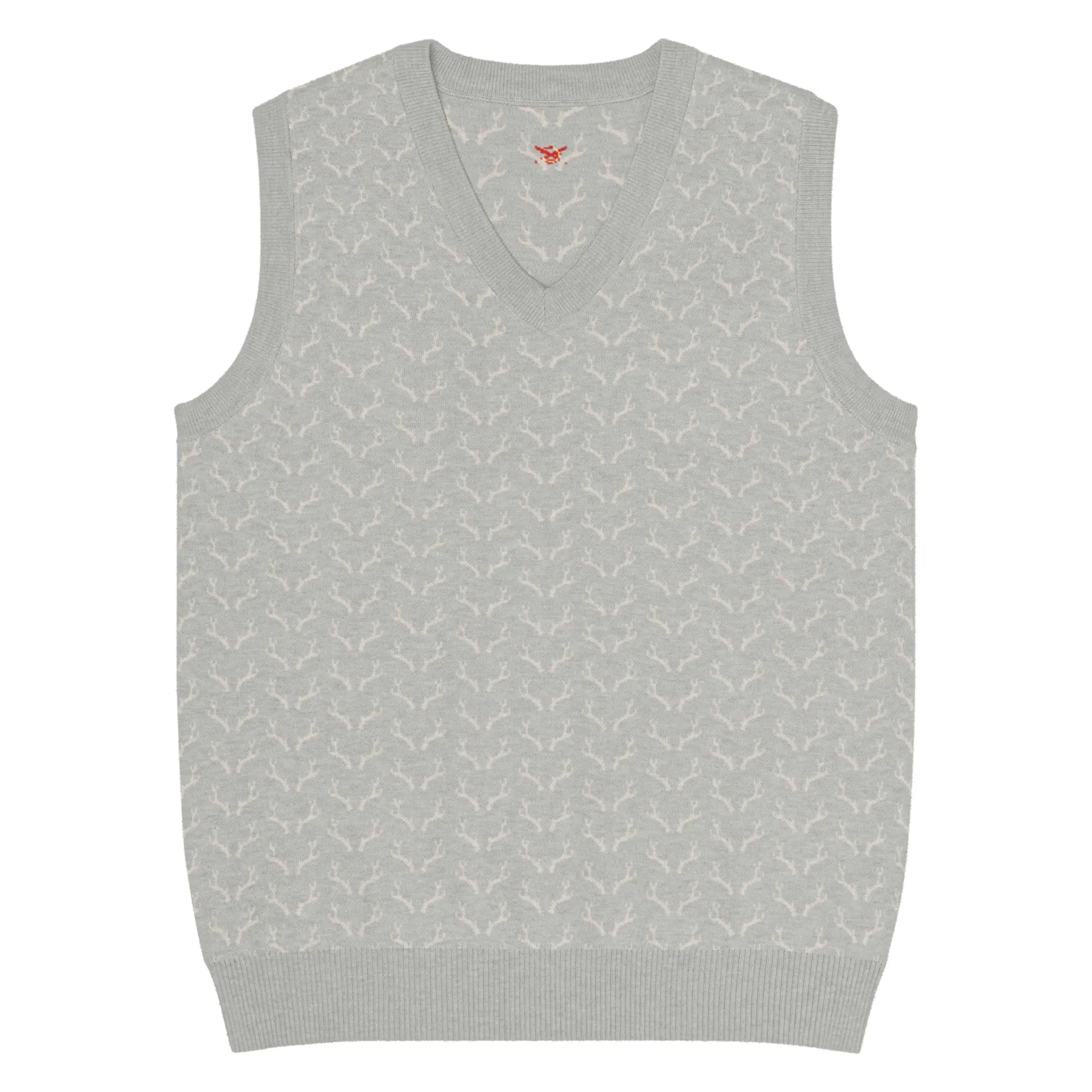 Comprar Chaleco de Cazador venao de punto con cuello pico Bandera España La Flamenca de Borgoña Patricia Muñoz VOX