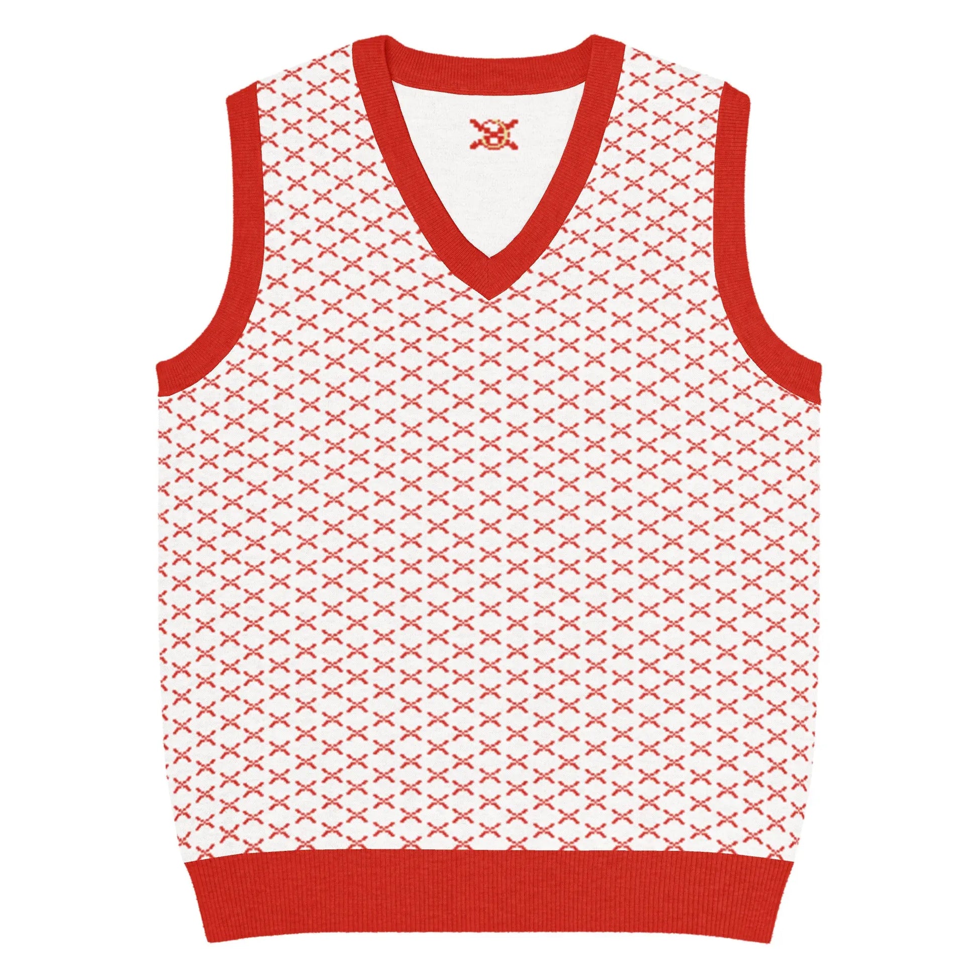 Comprar Chaleco de punto con cuello pico Cruz de Borgoña La Flamenca de Borgoña, Bandera de España, Cruz de Borgoña, Patricia Muñoz, VOX