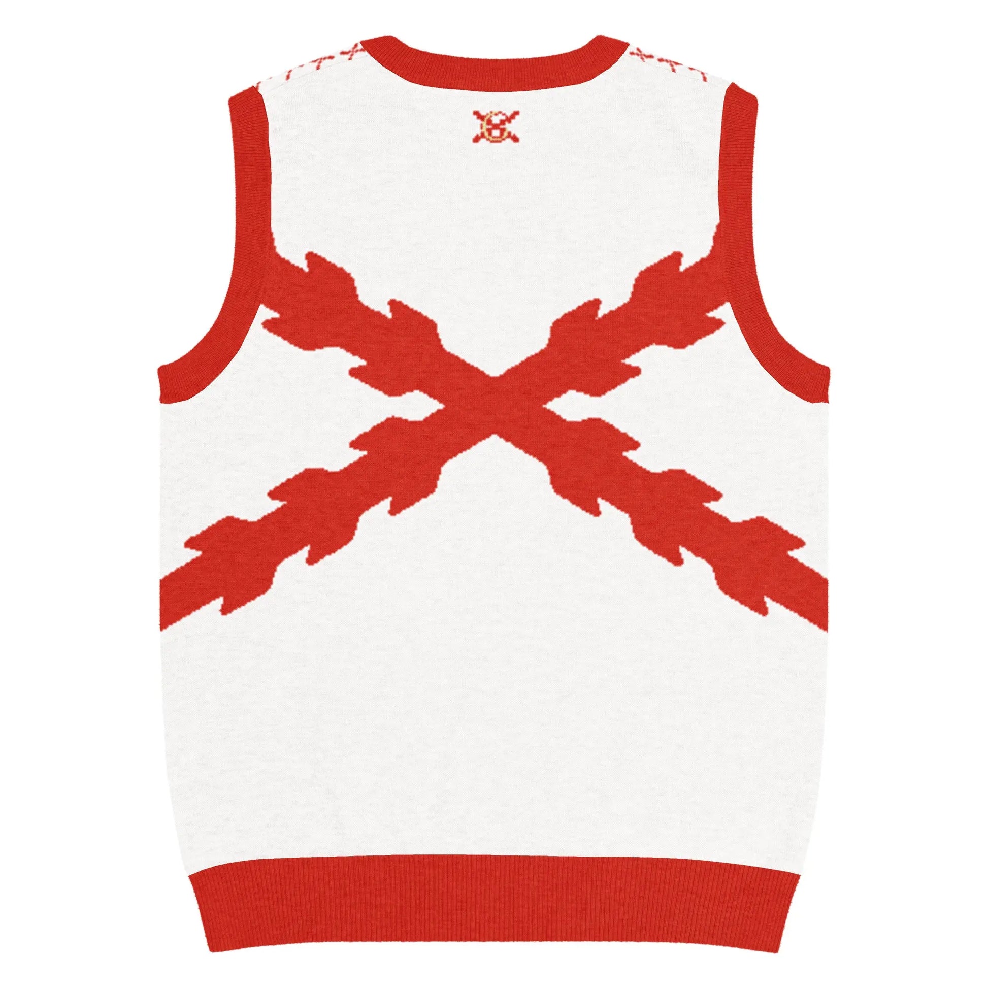 Comprar Chaleco de punto con cuello pico Cruz de Borgoña La Flamenca de Borgoña, Bandera de España, Cruz de Borgoña, Patricia Muñoz, VOX