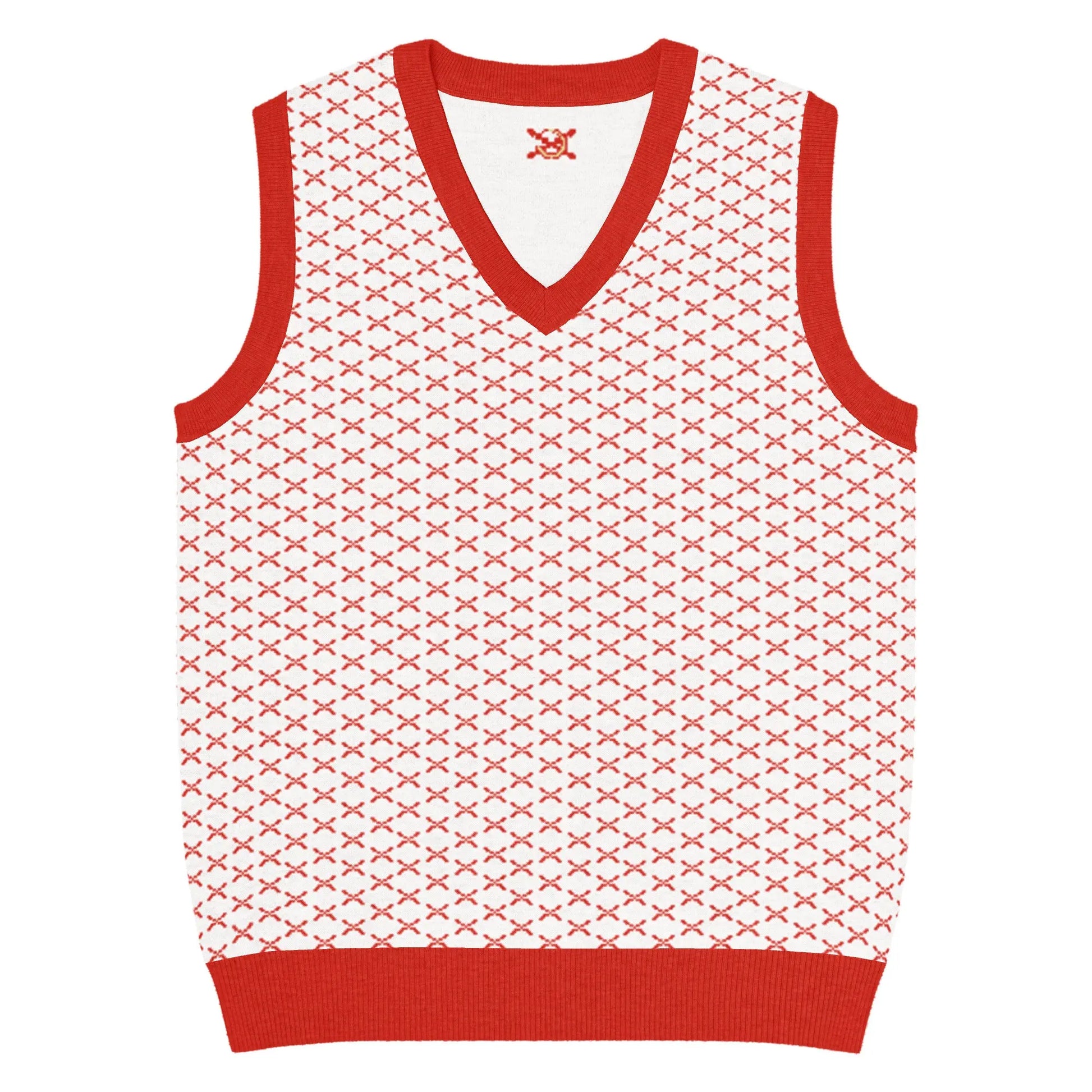 Comprar Chaleco de punto con cuello pico Cruz de Borgoña La Flamenca de Borgoña, Bandera de España, Cruz de Borgoña, Patricia Muñoz, VOX