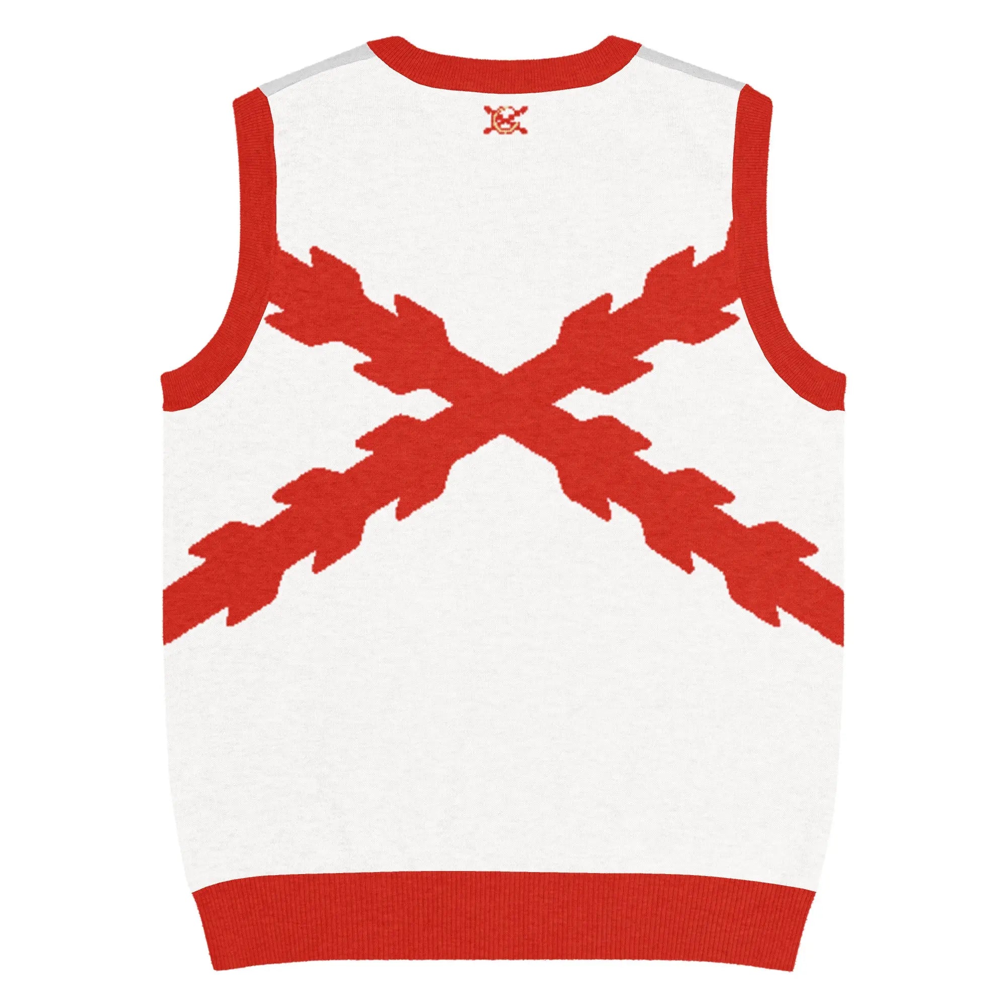 Comprar Chaleco de punto con cuello pico Cruz de Borgoña La Flamenca de Borgoña, Bandera de España, Cruz de Borgoña, Patricia Muñoz, VOX