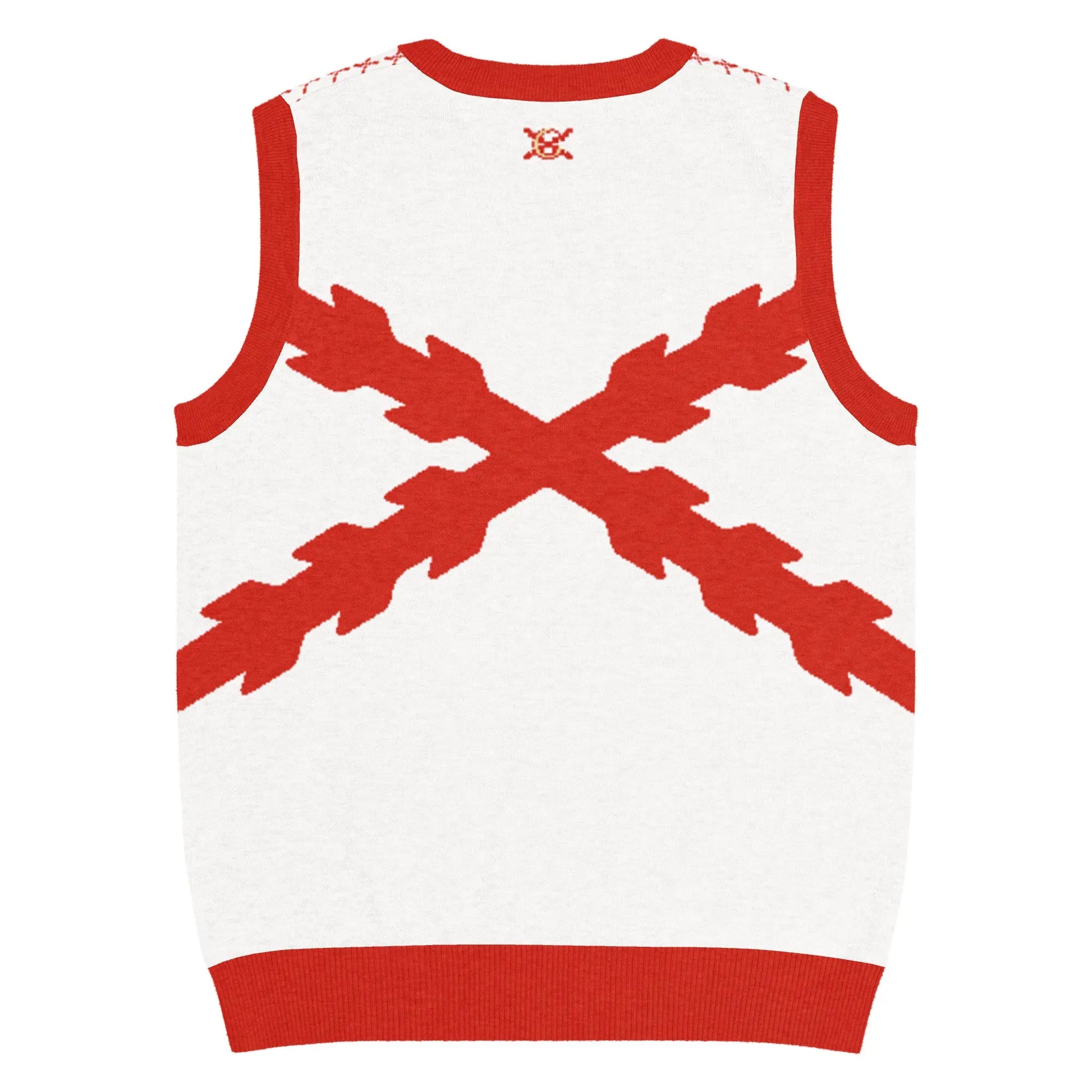 Comprar Chaleco de punto con cuello pico Cruz de Borgoña La Flamenca de Borgoña, Bandera de España, Cruz de Borgoña, Patricia Muñoz, VOX