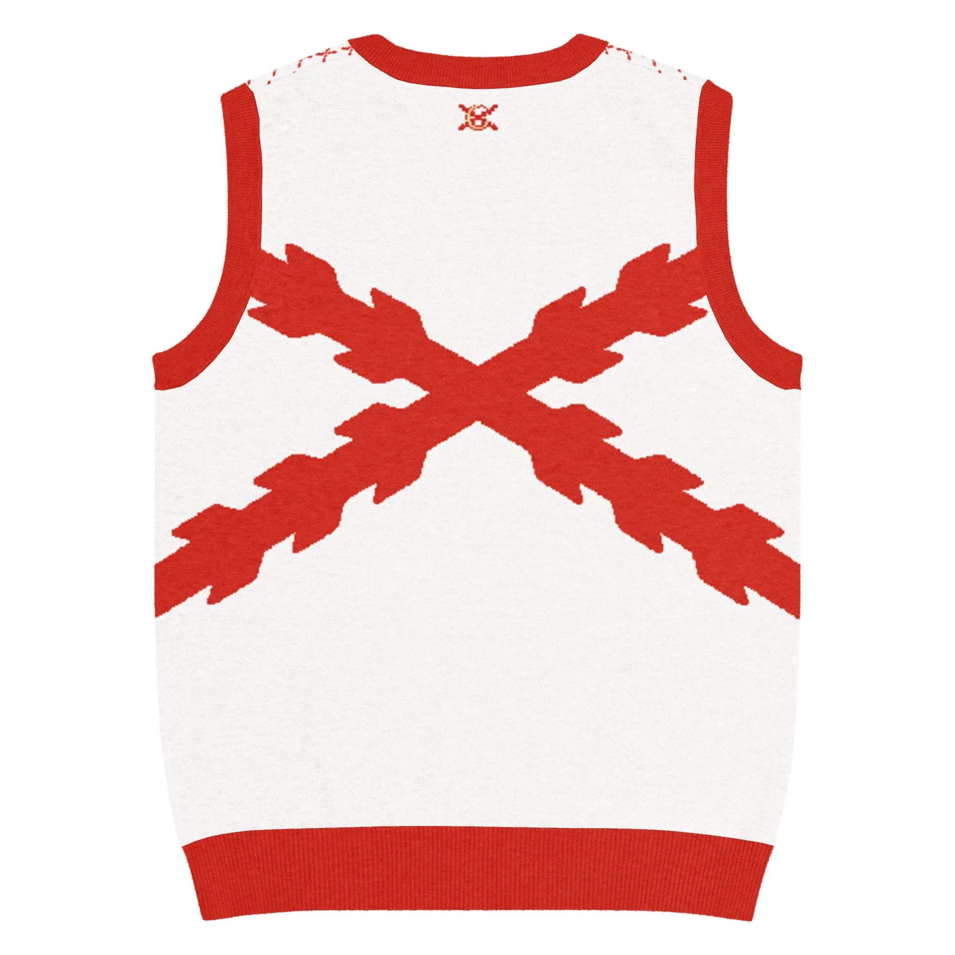 Comprar Chaleco de punto con cuello pico Cruz de Borgoña La Flamenca de Borgoña, Bandera de España, Cruz de Borgoña, Patricia Muñoz, VOX