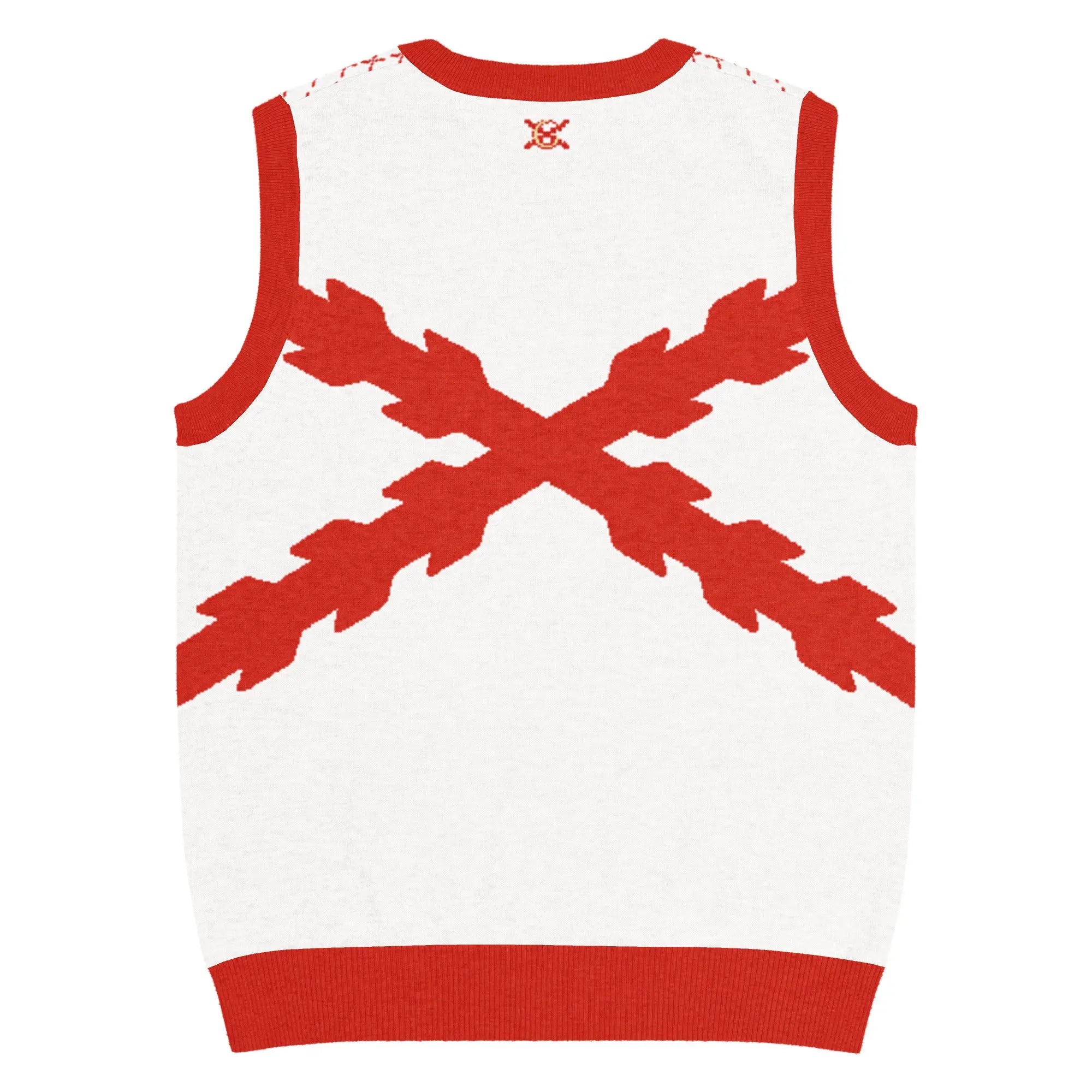 Comprar Chaleco de punto con cuello pico Cruz de Borgoña La Flamenca de Borgoña, Bandera de España, Cruz de Borgoña, Patricia Muñoz, VOX