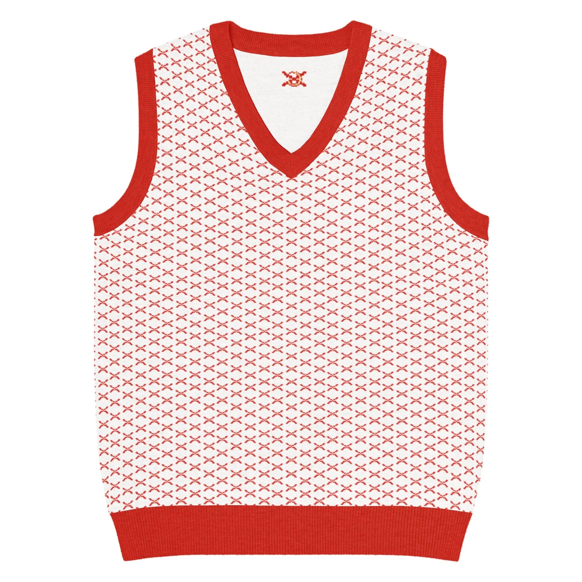 Comprar Chaleco de punto con cuello pico Cruz de Borgoña La Flamenca de Borgoña, Bandera de España, Cruz de Borgoña, Patricia Muñoz, VOX