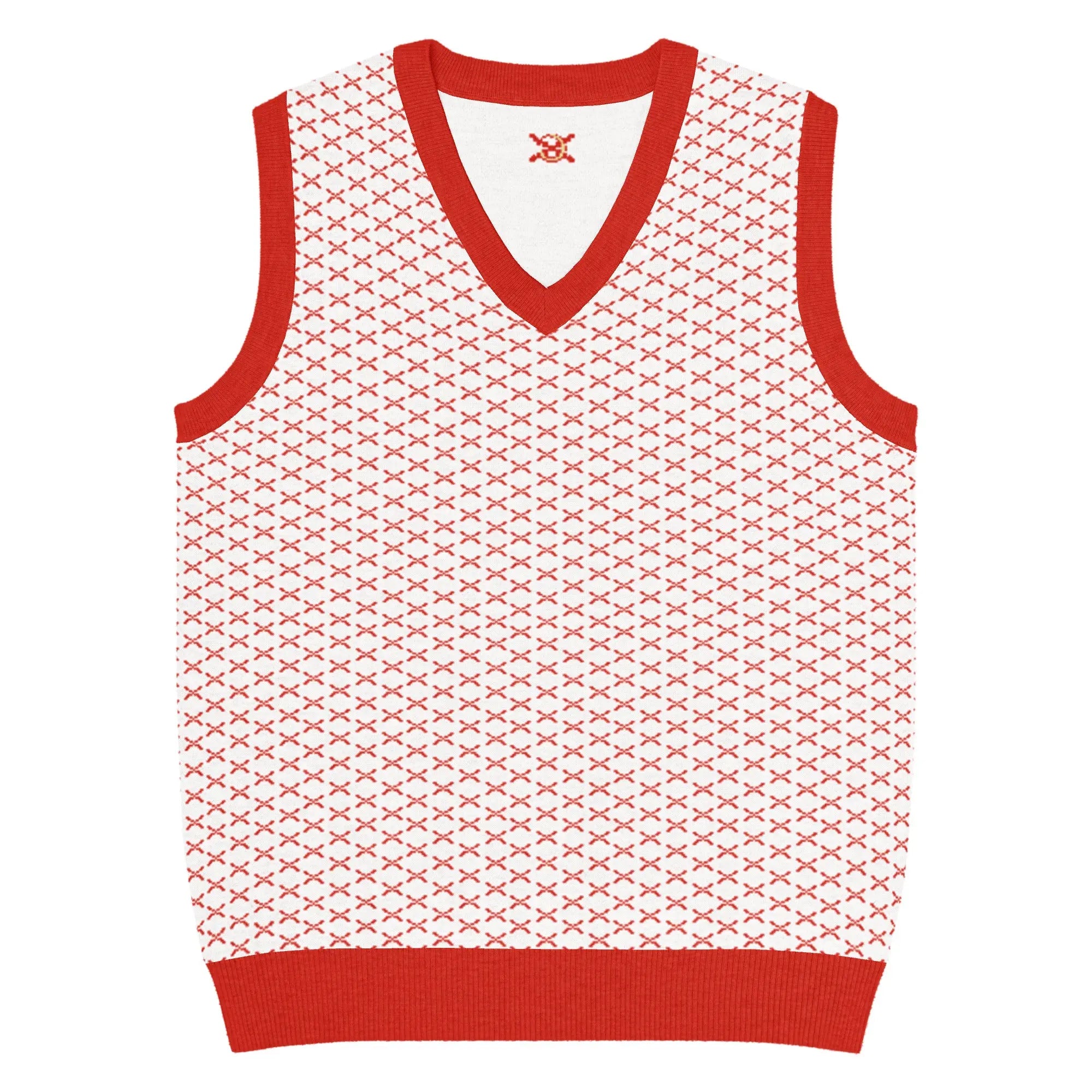 Comprar Chaleco de punto con cuello pico Cruz de Borgoña La Flamenca de Borgoña, Bandera de España, Cruz de Borgoña, Patricia Muñoz, VOX