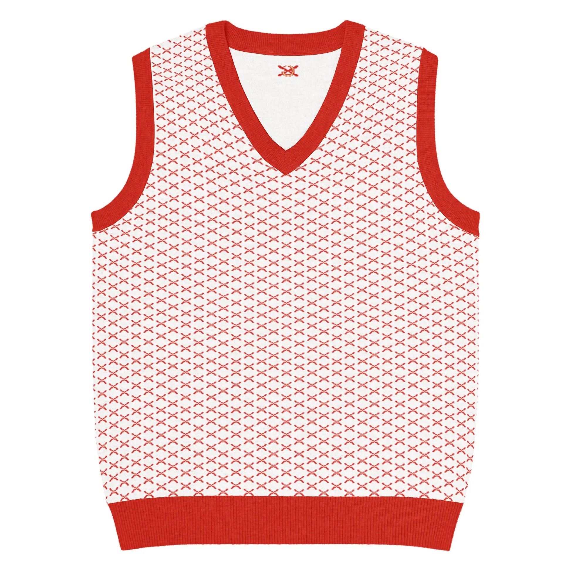 Comprar Chaleco de punto con cuello pico Cruz de Borgoña La Flamenca de Borgoña, Bandera de España, Cruz de Borgoña, Patricia Muñoz, VOX