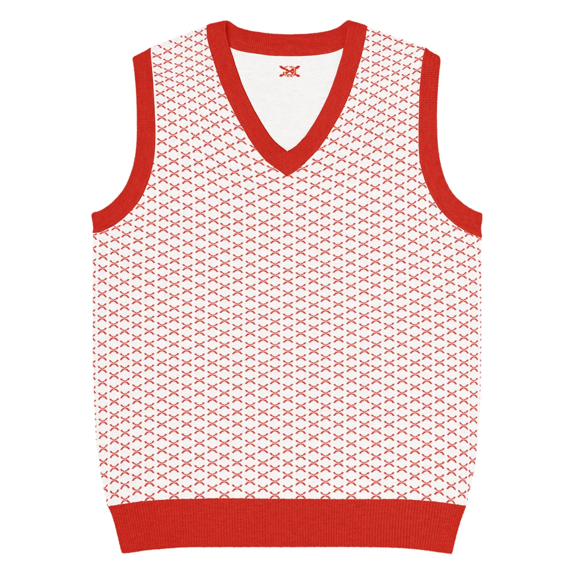 Comprar Chaleco de punto con cuello pico Cruz de Borgoña La Flamenca de Borgoña, Bandera de España, Cruz de Borgoña, Patricia Muñoz, VOX