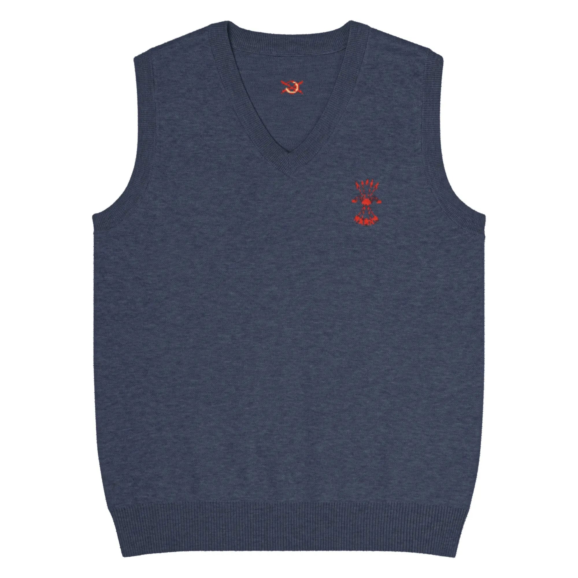 Comprar Chaleco de punto con cuello pico Falange Bandera España La Flamenca de Borgoña Patricia Muñoz VOX