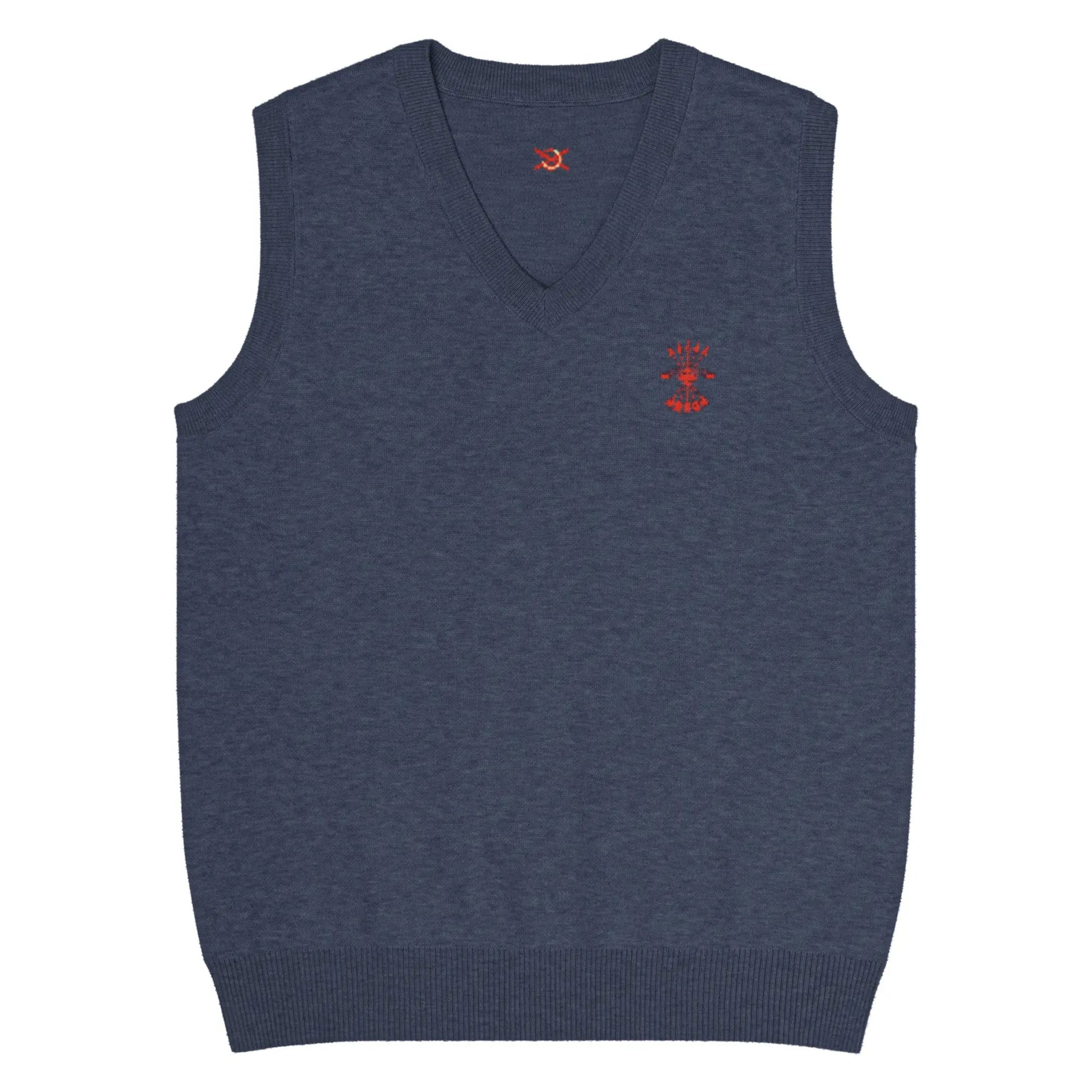 Comprar Chaleco de punto con cuello pico Falange Bandera España La Flamenca de Borgoña Patricia Muñoz VOX