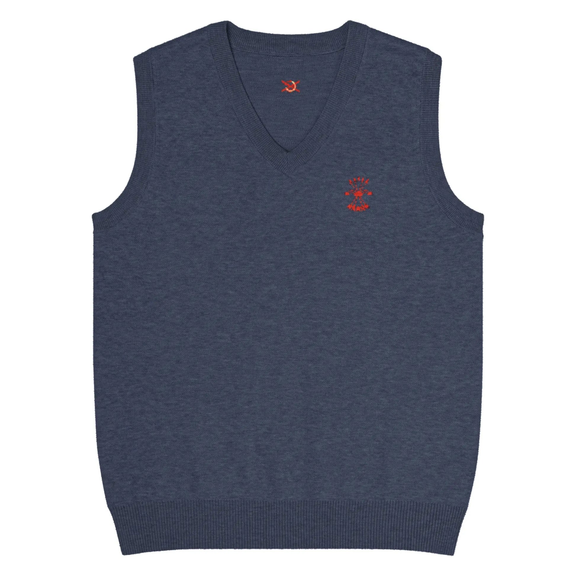 Comprar Chaleco de punto con cuello pico Falange Bandera España La Flamenca de Borgoña Patricia Muñoz VOX