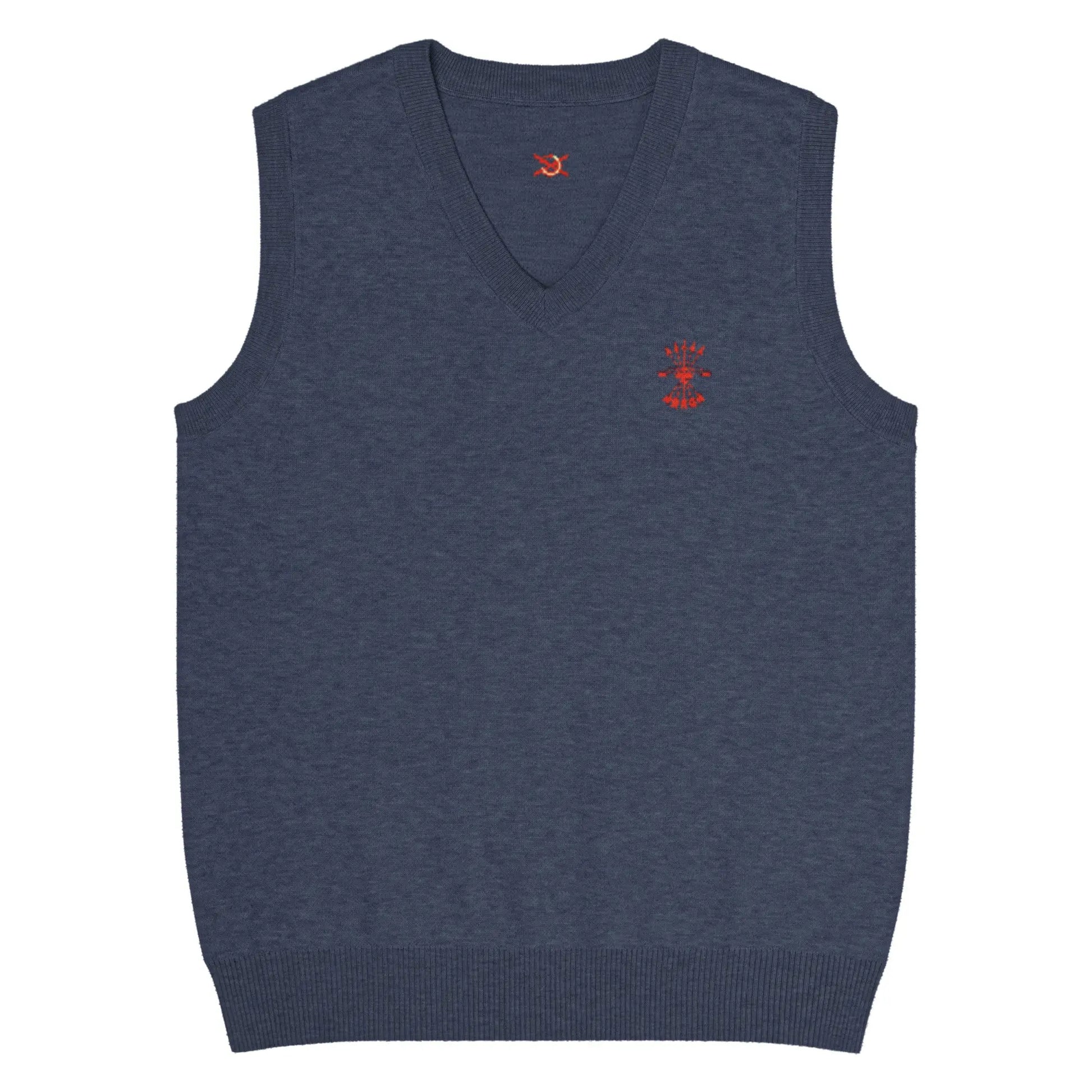 Comprar Chaleco de punto con cuello pico Falange Bandera España La Flamenca de Borgoña Patricia Muñoz VOX