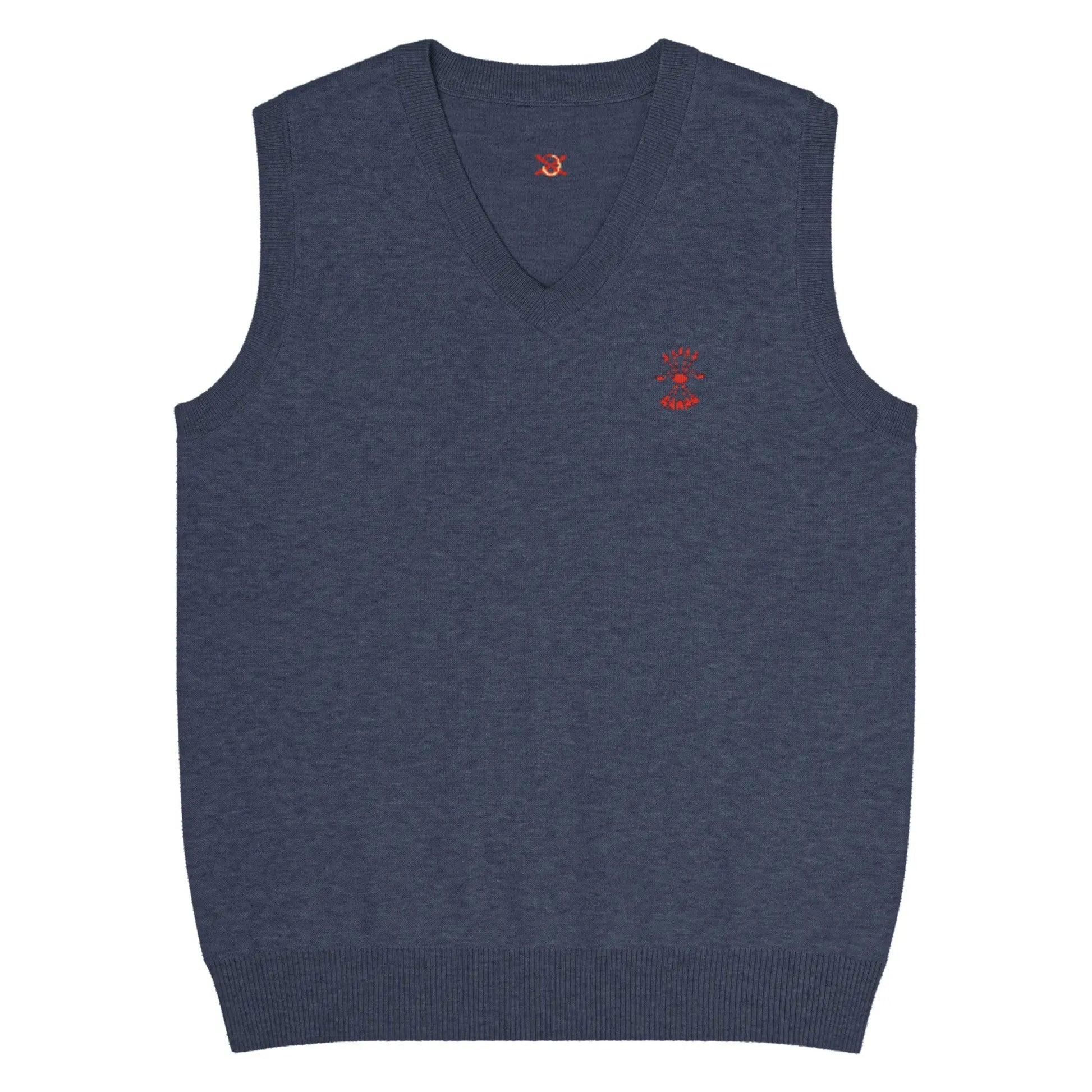 Comprar Chaleco de punto con cuello pico Falange Bandera España La Flamenca de Borgoña Patricia Muñoz VOX