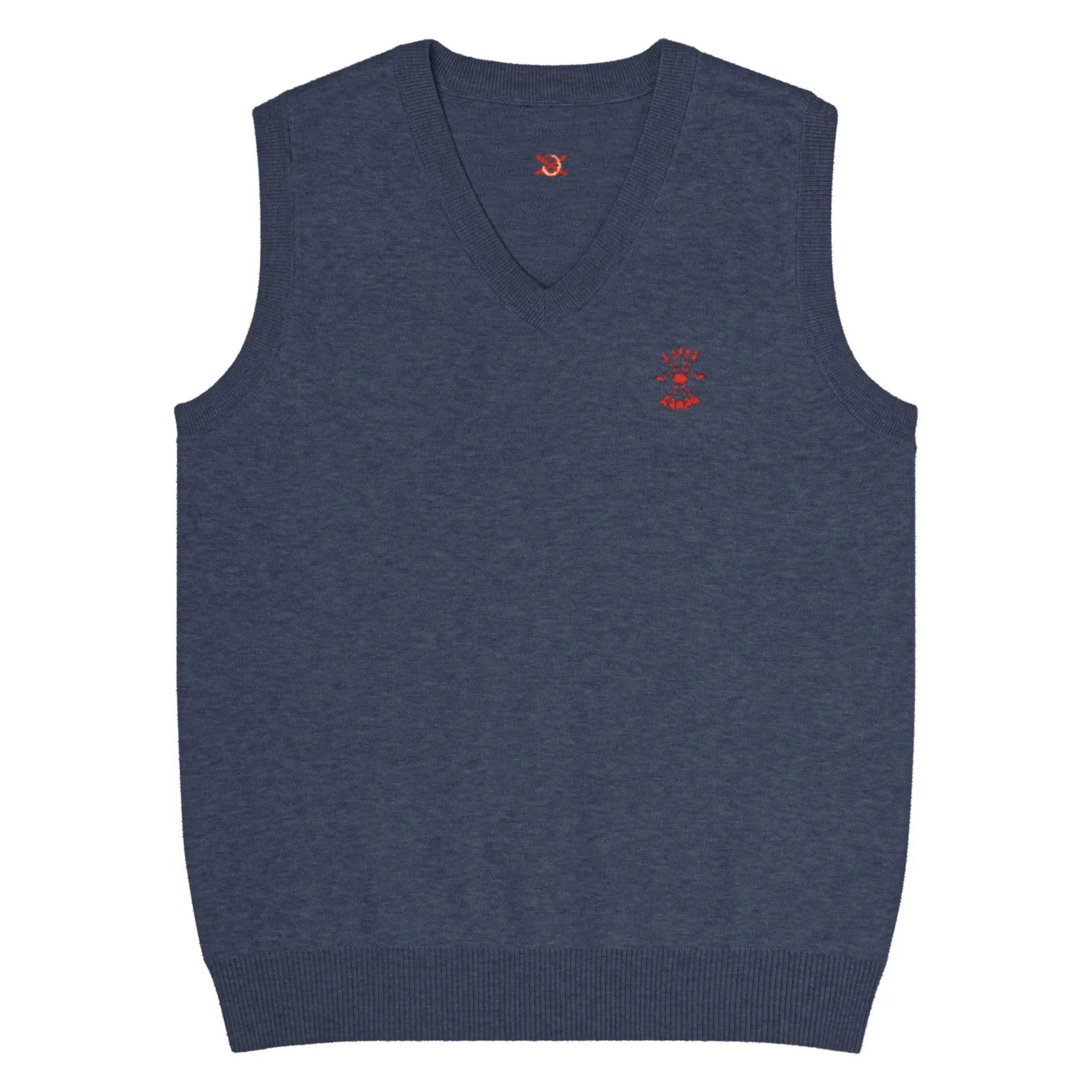 Comprar Chaleco de punto con cuello pico Falange Bandera España La Flamenca de Borgoña Patricia Muñoz VOX