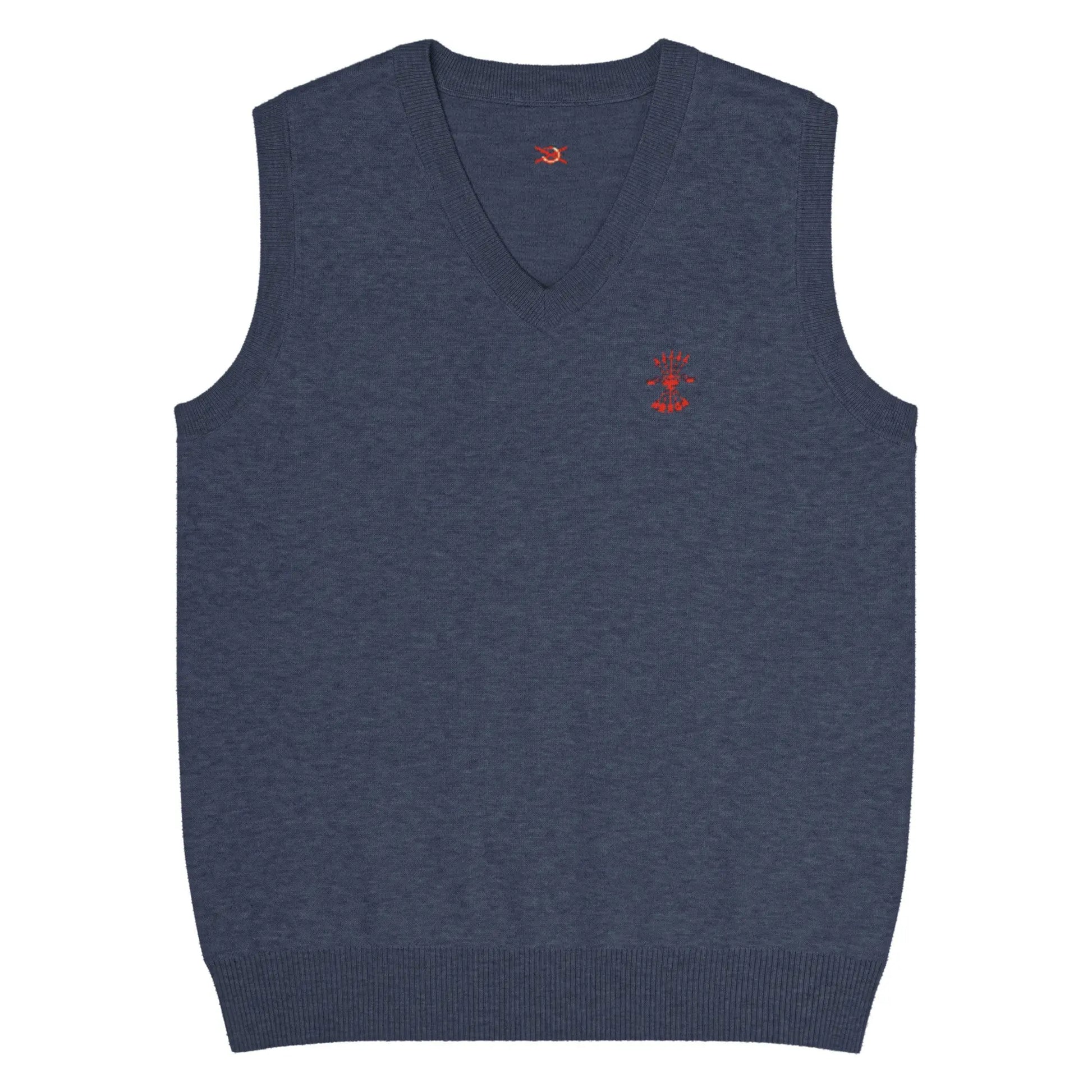 Comprar Chaleco de punto con cuello pico Falange Bandera España La Flamenca de Borgoña Patricia Muñoz VOX