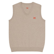 Comprar Chaleco de punto con cuello pico La Flamenca de Borgoña beig Bandera España La Flamenca de Borgoña Patricia Muñoz VOX