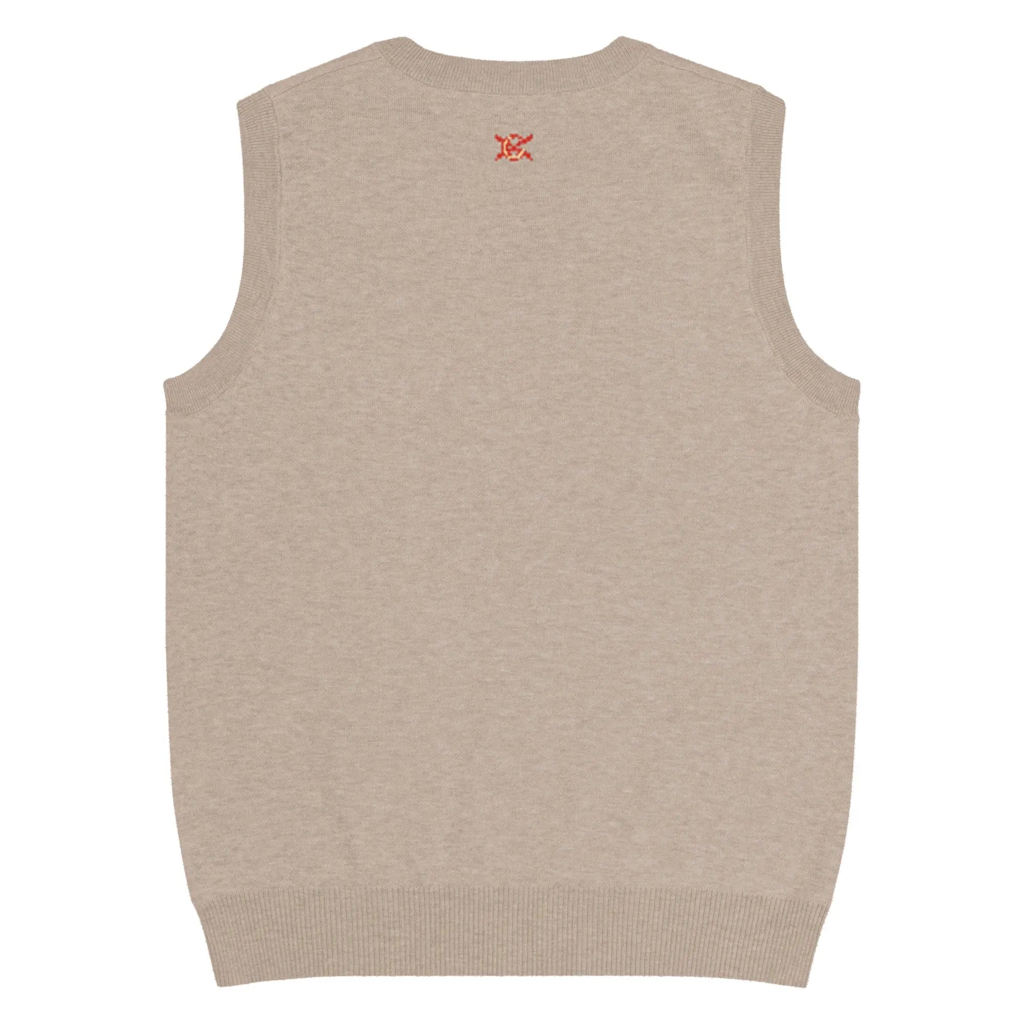 Comprar Chaleco de punto con cuello pico La Flamenca de Borgoña beig Bandera España La Flamenca de Borgoña Patricia Muñoz VOX