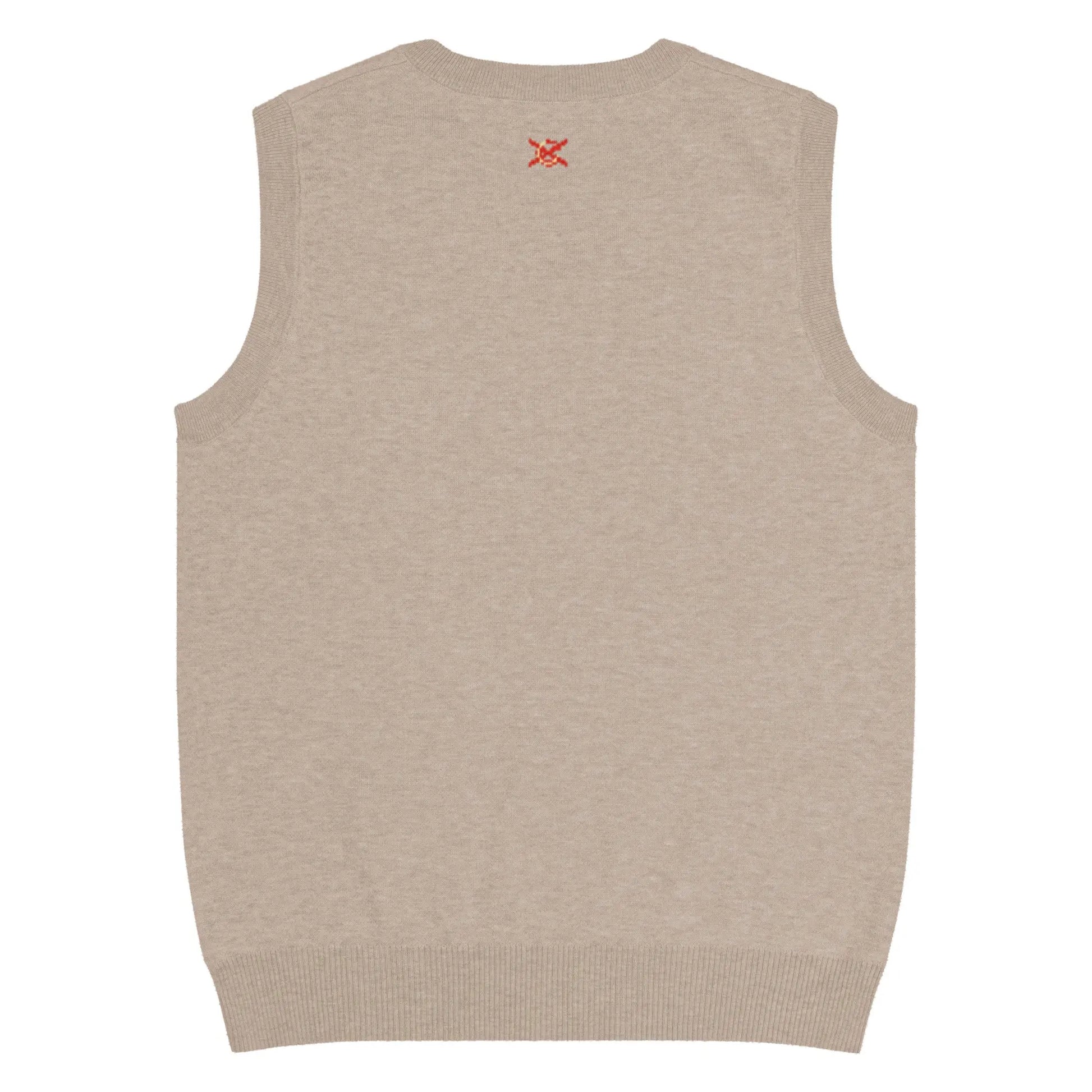 Comprar Chaleco de punto con cuello pico La Flamenca de Borgoña beig Bandera España La Flamenca de Borgoña Patricia Muñoz VOX