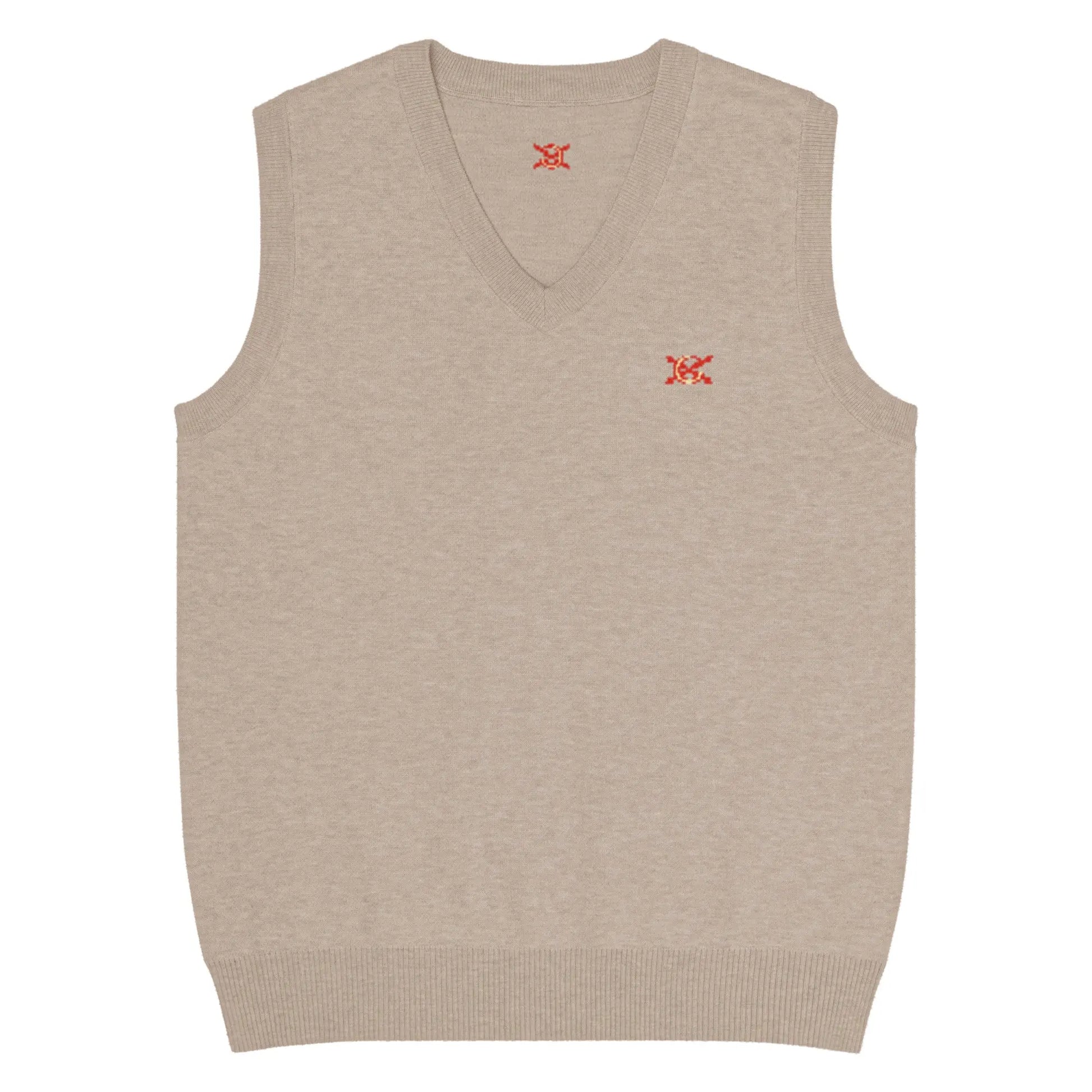 Comprar Chaleco de punto con cuello pico La Flamenca de Borgoña beig Bandera España La Flamenca de Borgoña Patricia Muñoz VOX