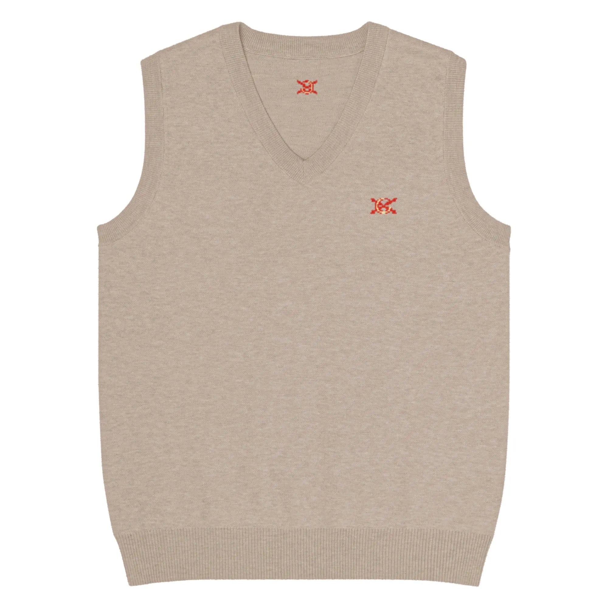 Comprar Chaleco de punto con cuello pico La Flamenca de Borgoña beig Bandera España La Flamenca de Borgoña Patricia Muñoz VOX