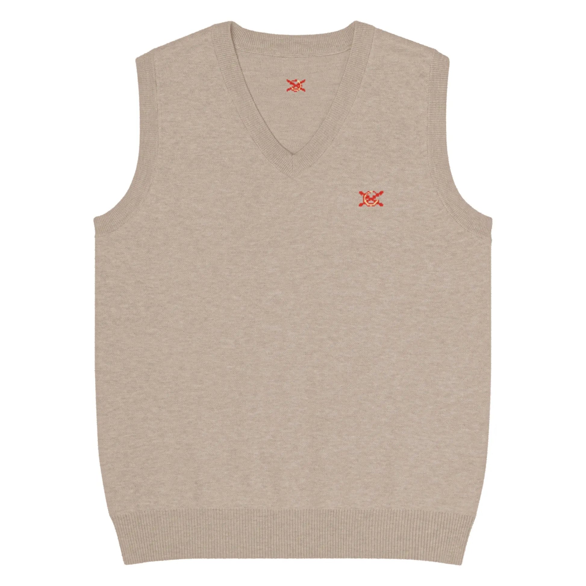 Comprar Chaleco de punto con cuello pico La Flamenca de Borgoña beig Bandera España La Flamenca de Borgoña Patricia Muñoz VOX