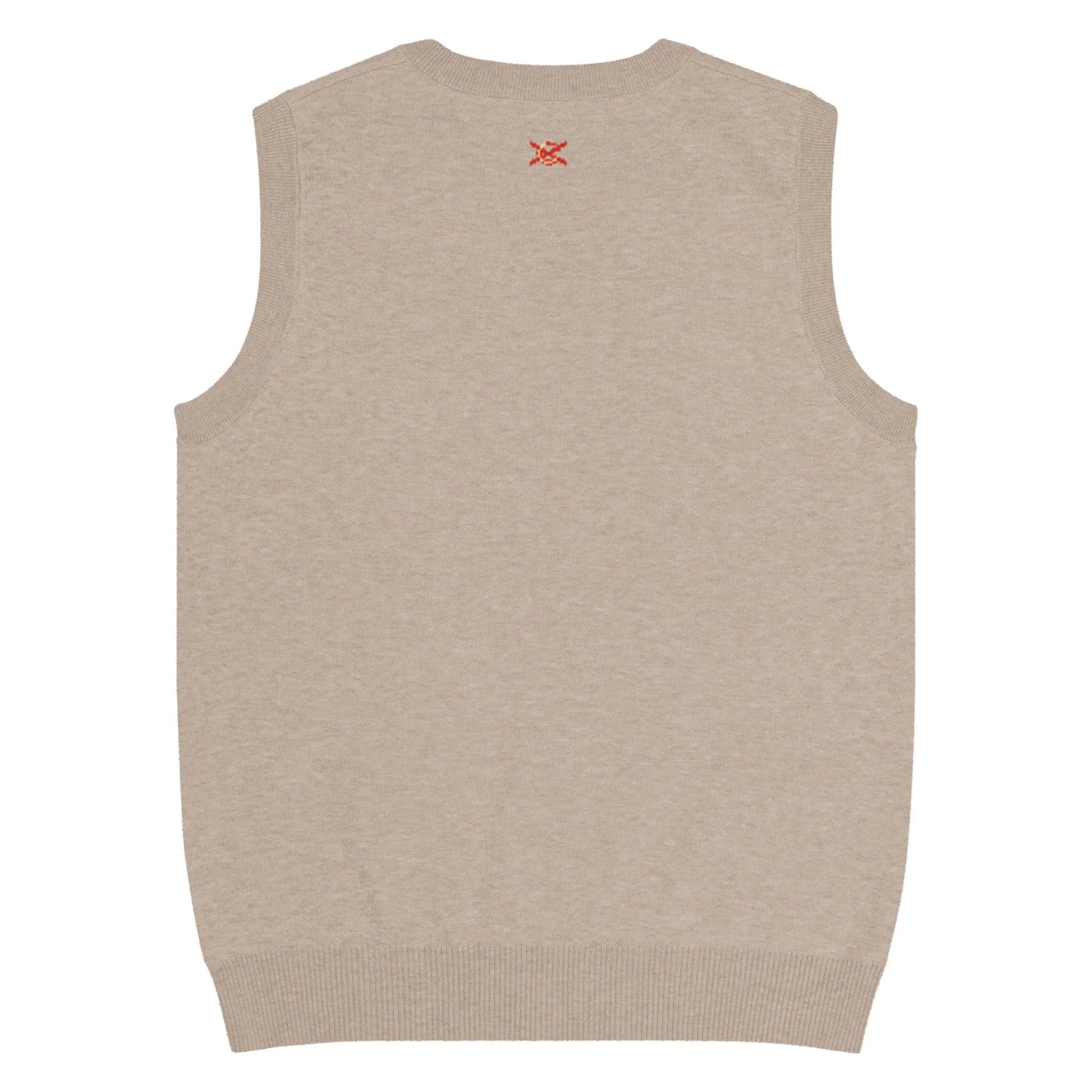 Comprar Chaleco de punto con cuello pico La Flamenca de Borgoña beig Bandera España La Flamenca de Borgoña Patricia Muñoz VOX