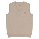 Comprar Chaleco de punto con cuello pico La Flamenca de Borgoña beig La Flamenca de Borgoña Bandera España