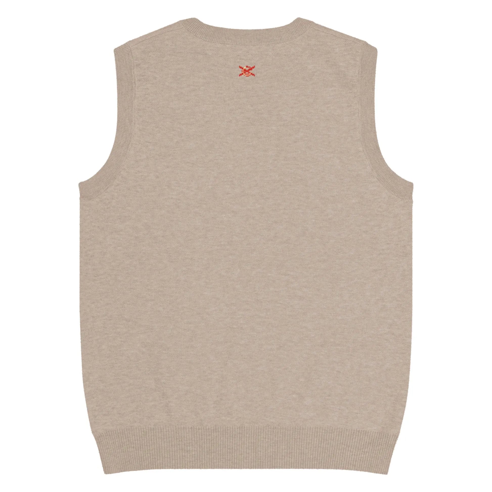 Comprar Chaleco de punto con cuello pico La Flamenca de Borgoña beig Bandera España La Flamenca de Borgoña Patricia Muñoz VOX