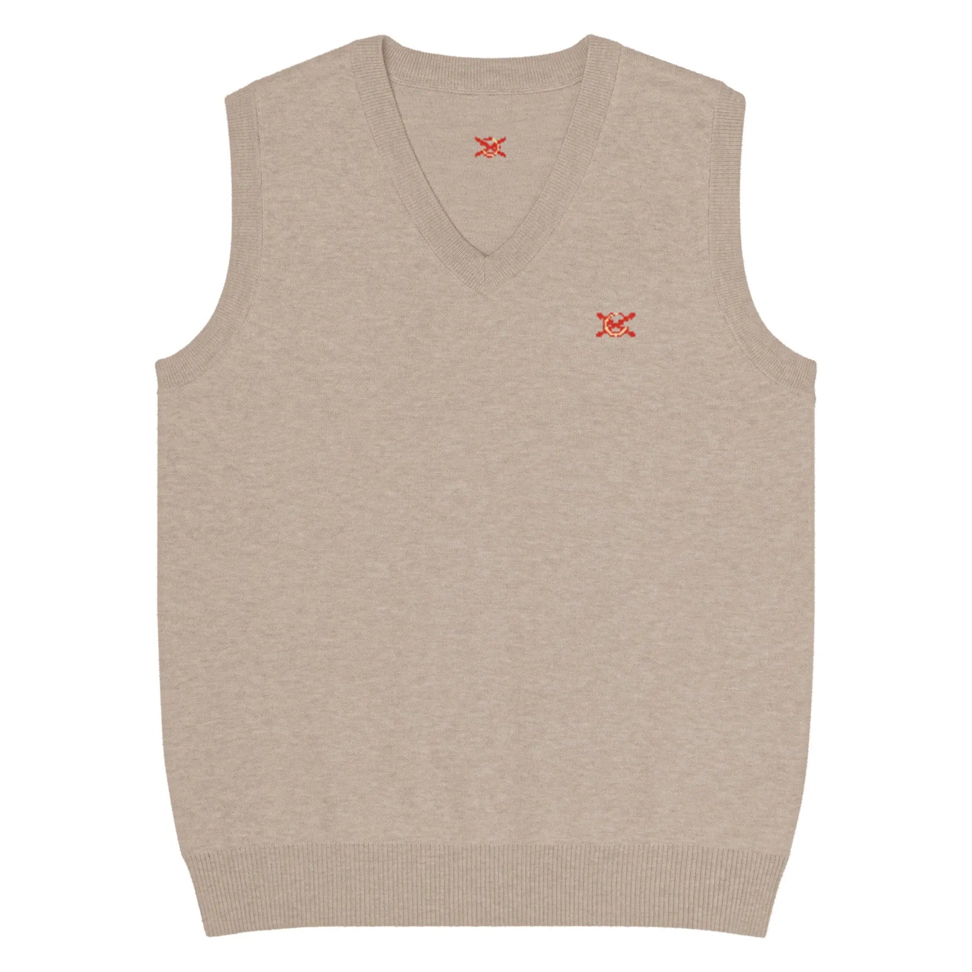 Comprar Chaleco de punto con cuello pico La Flamenca de Borgoña beig Bandera España La Flamenca de Borgoña Patricia Muñoz VOX