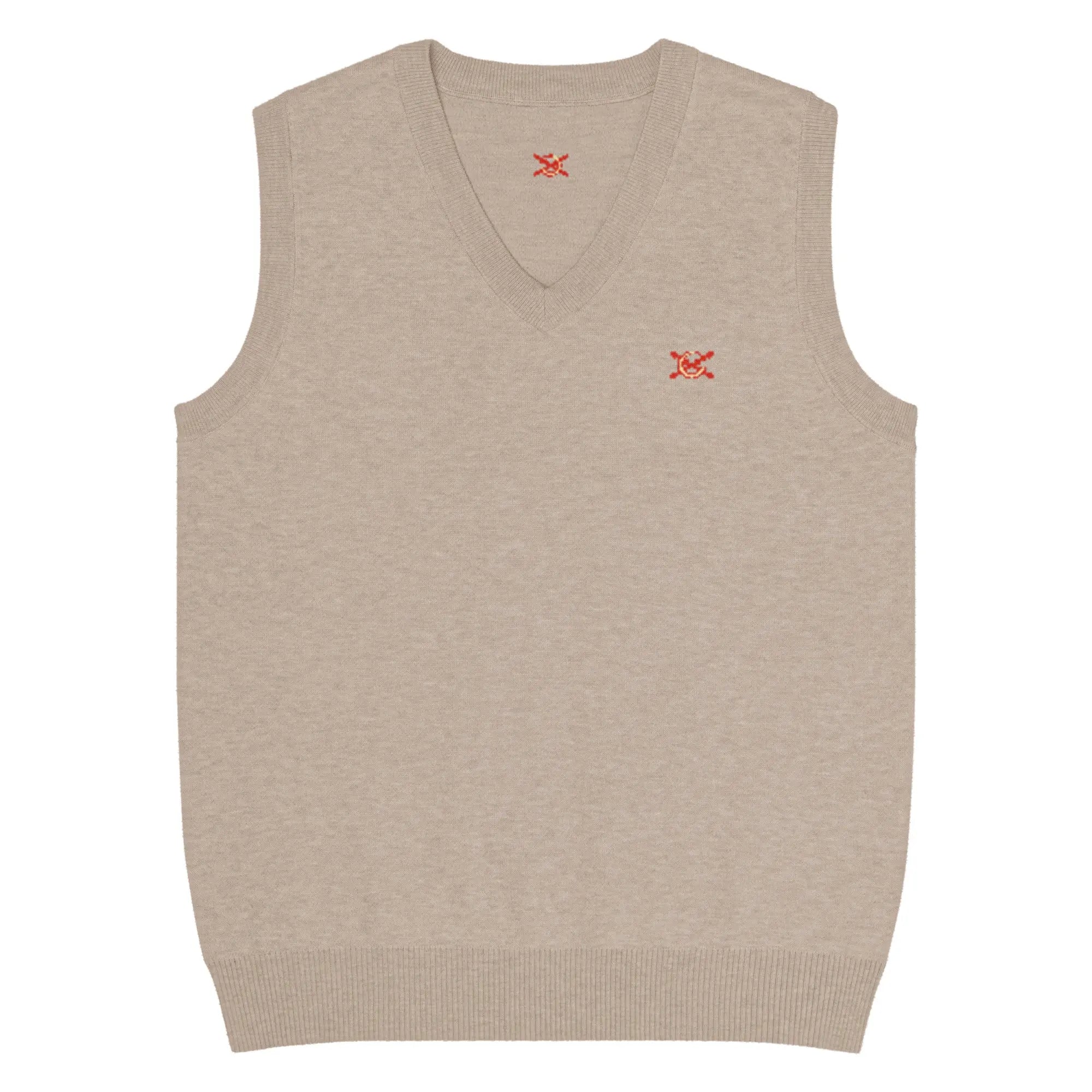 Comprar Chaleco de punto con cuello pico La Flamenca de Borgoña beig Bandera España La Flamenca de Borgoña Patricia Muñoz VOX