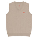 Comprar Chaleco de punto con cuello pico La Flamenca de Borgoña beig La Flamenca de Borgoña Bandera España