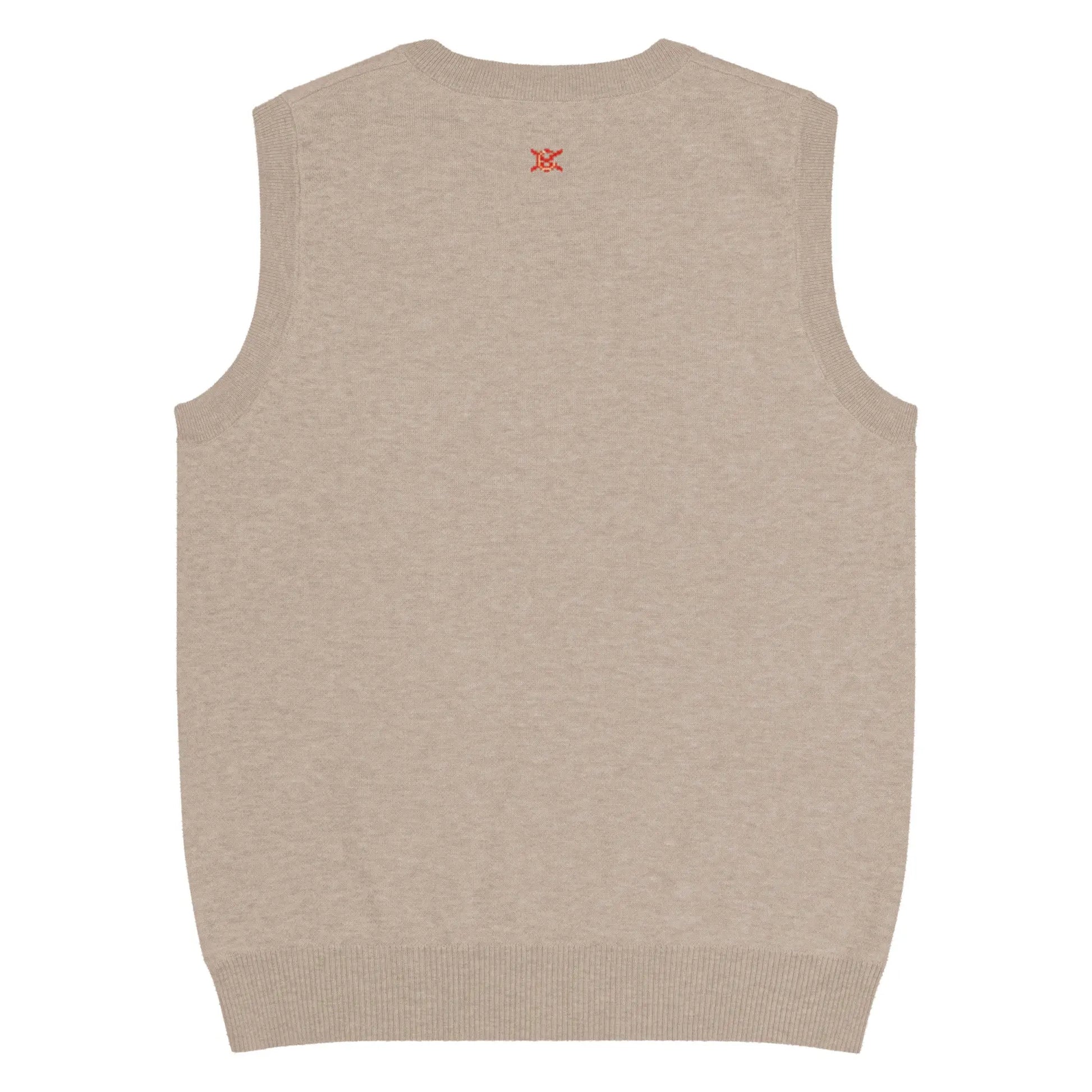 Comprar Chaleco de punto con cuello pico La Flamenca de Borgoña beig Bandera España La Flamenca de Borgoña Patricia Muñoz VOX