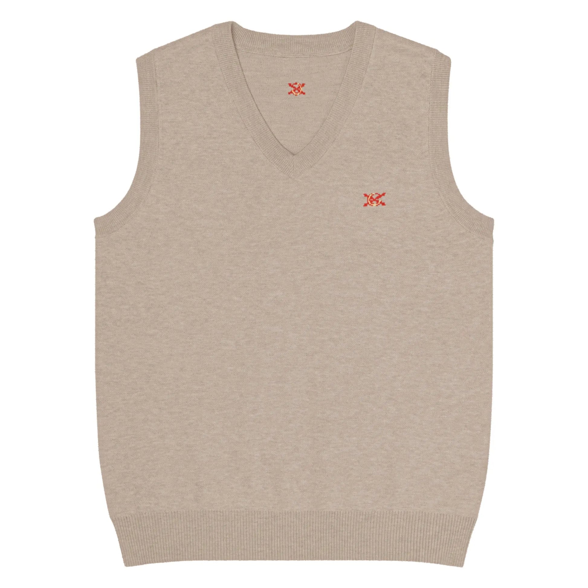 Comprar Chaleco de punto con cuello pico La Flamenca de Borgoña beig Bandera España La Flamenca de Borgoña Patricia Muñoz VOX