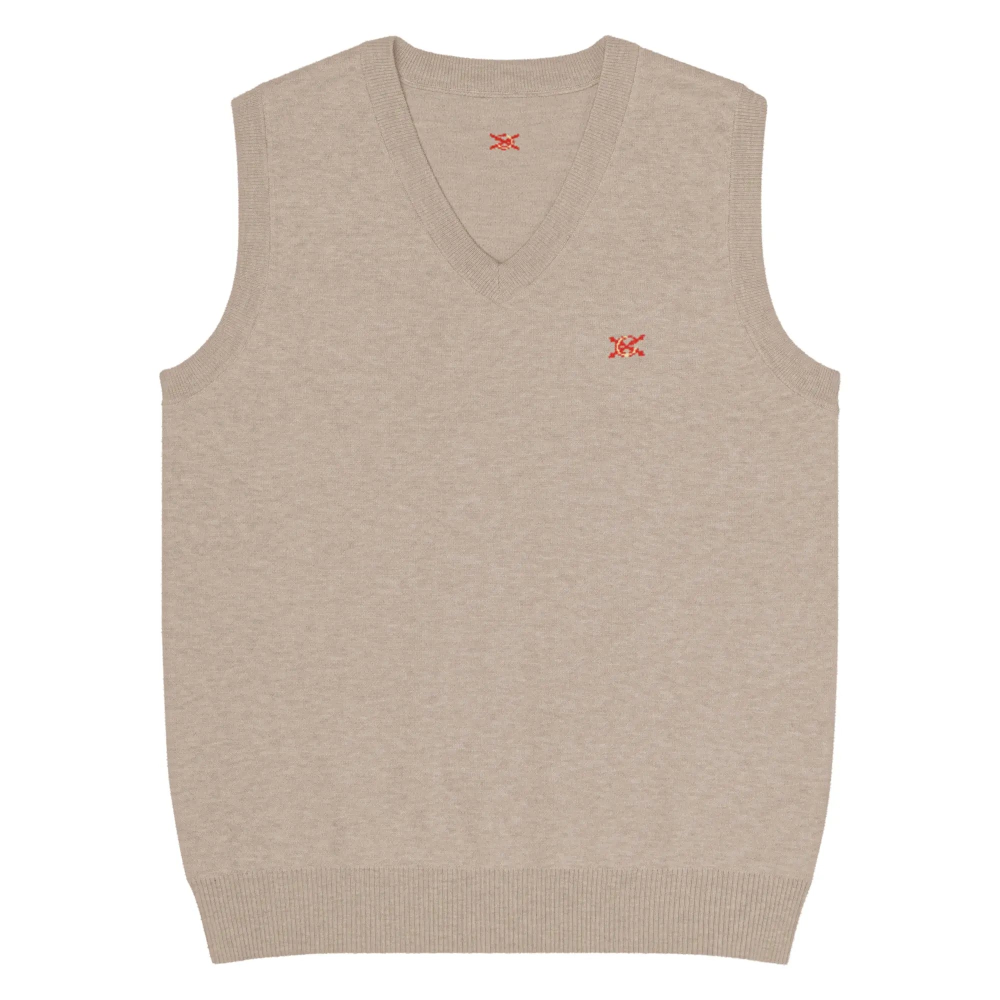 Comprar Chaleco de punto con cuello pico La Flamenca de Borgoña beig Bandera España La Flamenca de Borgoña Patricia Muñoz VOX