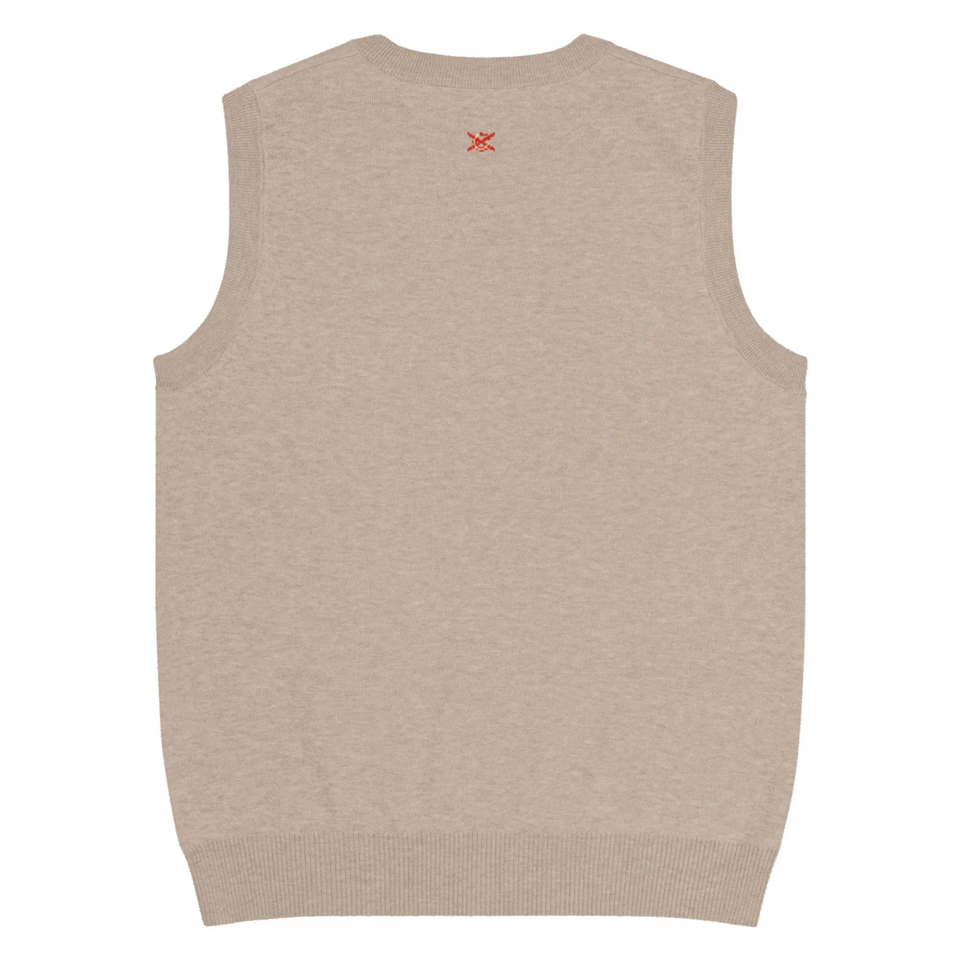 Comprar Chaleco de punto con cuello pico La Flamenca de Borgoña beig Bandera España La Flamenca de Borgoña Patricia Muñoz VOX