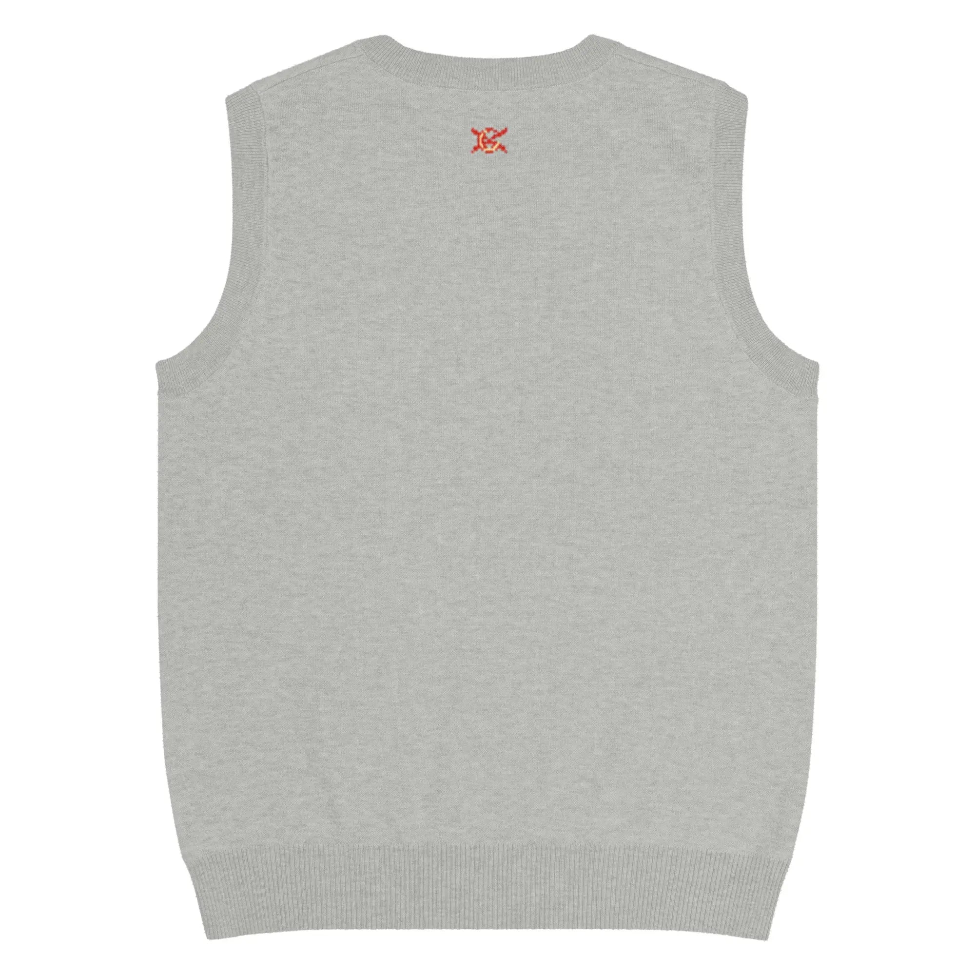 Comprar Chaleco de punto con cuello pico La Flamenca de Borgoña gris Bandera España La Flamenca de Borgoña Patricia Muñoz VOX