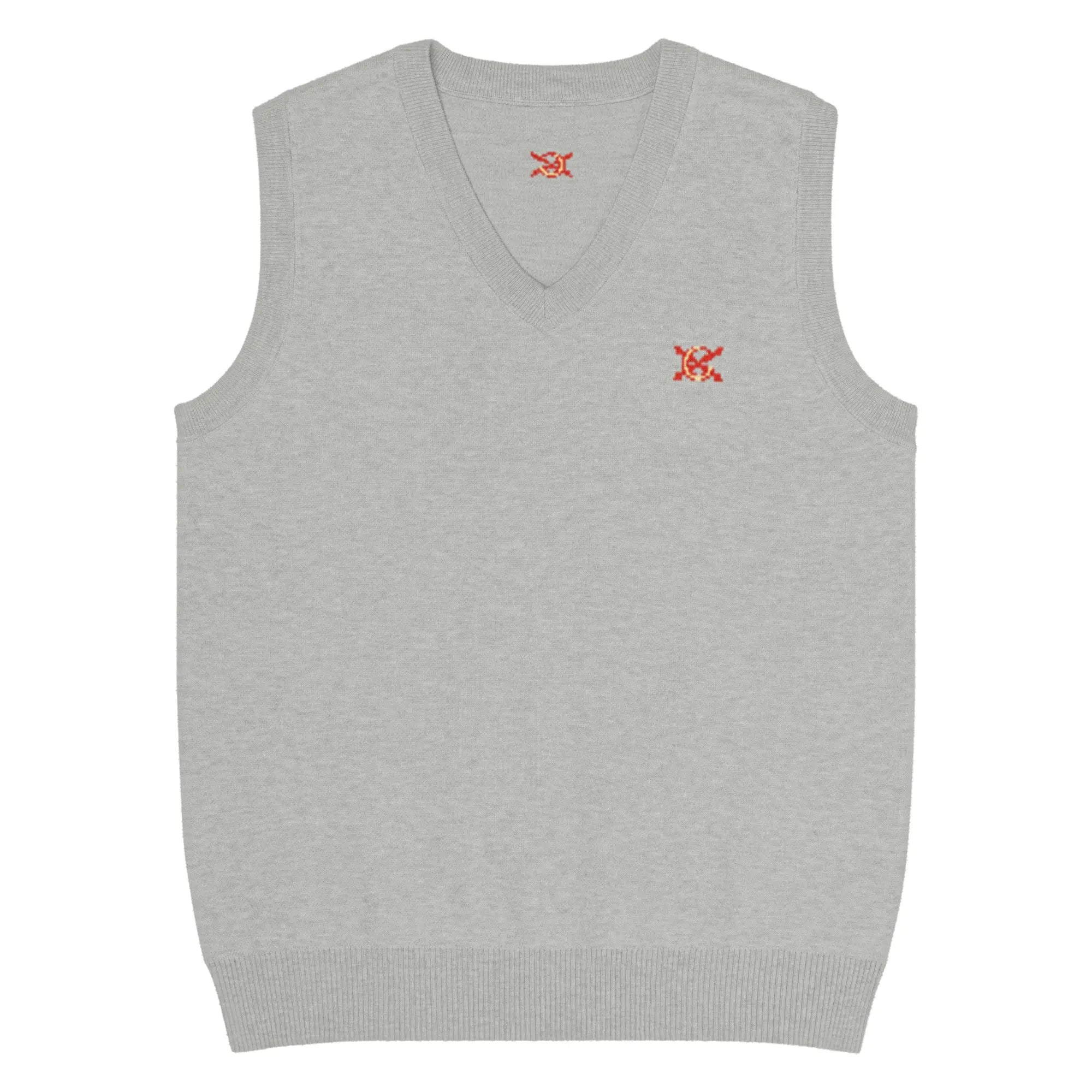 Comprar Chaleco de punto con cuello pico La Flamenca de Borgoña gris Bandera España La Flamenca de Borgoña Patricia Muñoz VOX