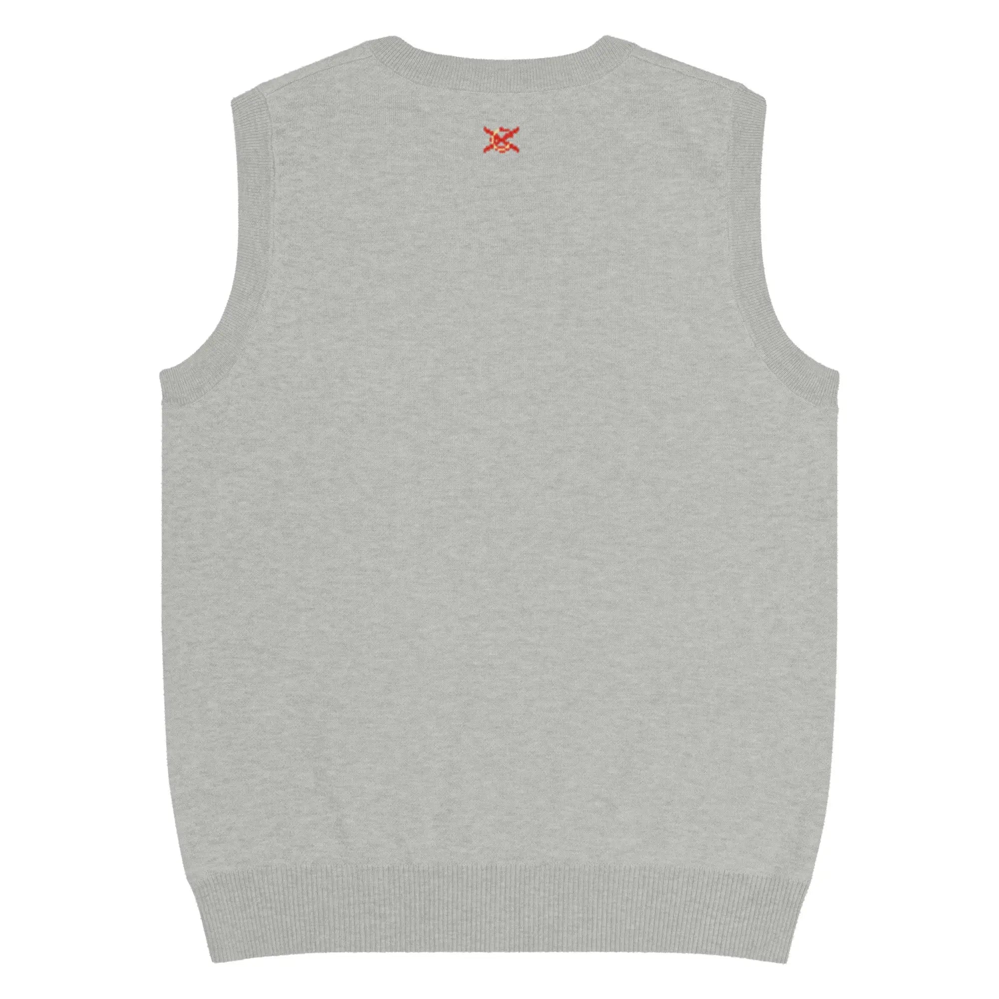 Comprar Chaleco de punto con cuello pico La Flamenca de Borgoña gris Bandera España La Flamenca de Borgoña Patricia Muñoz VOX