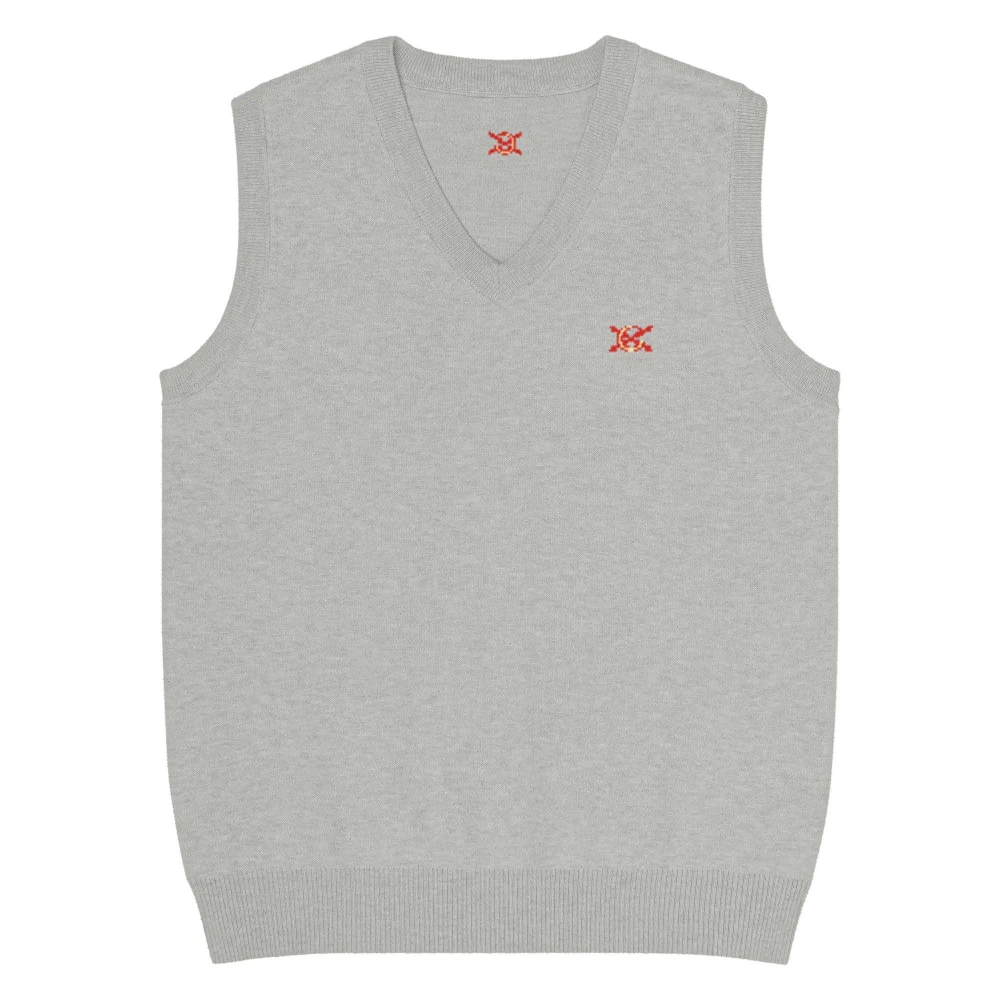 Comprar Chaleco de punto con cuello pico La Flamenca de Borgoña gris Bandera España La Flamenca de Borgoña Patricia Muñoz VOX